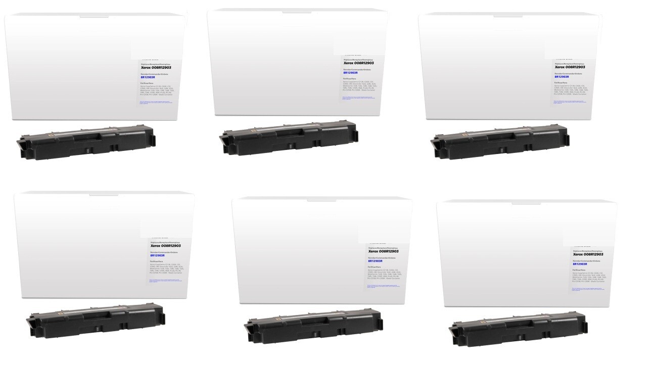 6 x COMPATIBLE XEROX WorkCentre 7235 7245 7328 7335 008R12903 WASTE CONTAINER