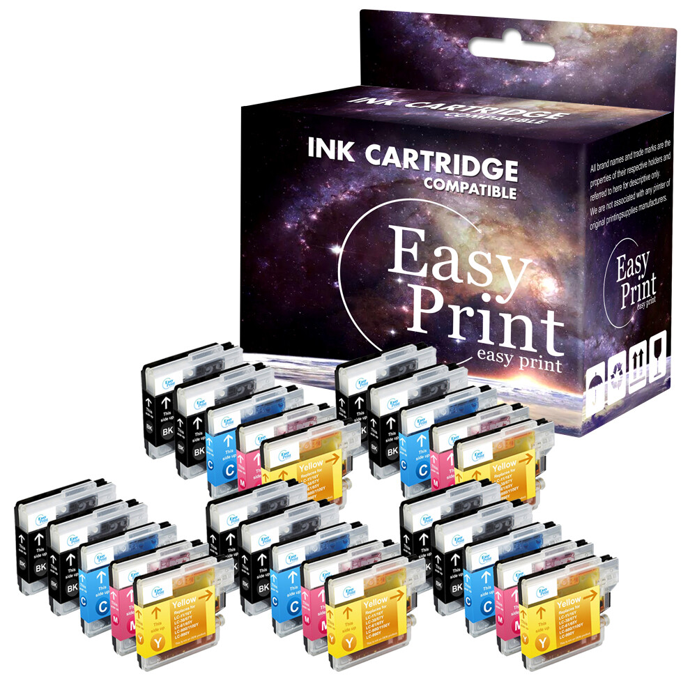 25-PacK LC61 Ink Cartridge fits Brother DCP-365CN DCP-6690CN MFC-795CW MFC-990CW