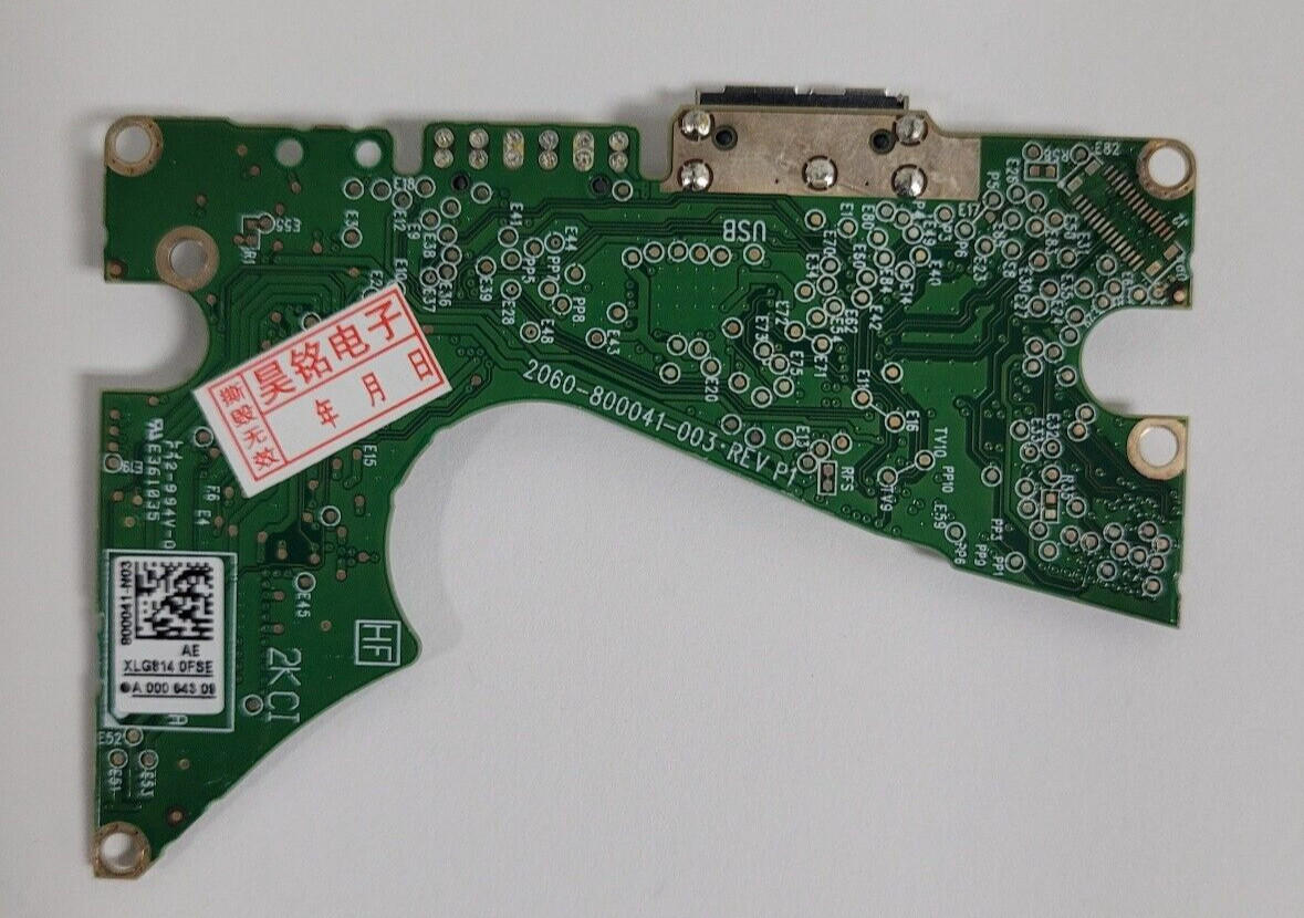Western Digital UNLOCKED/LOCKLESS PCB 2060-800041-003 REV P1 USB 3.0 E-36