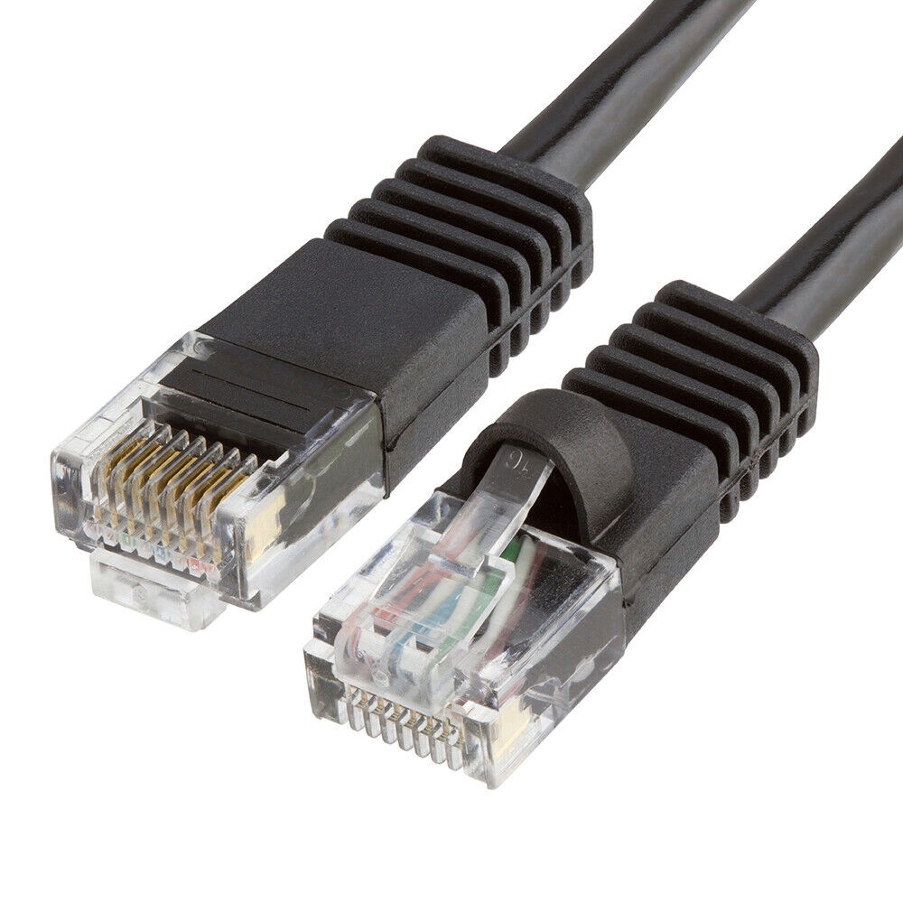 150FT Cat5e Ethernet Cable UTP LAN Network Patch Cord RJ45 Cat 5e Cable - Black