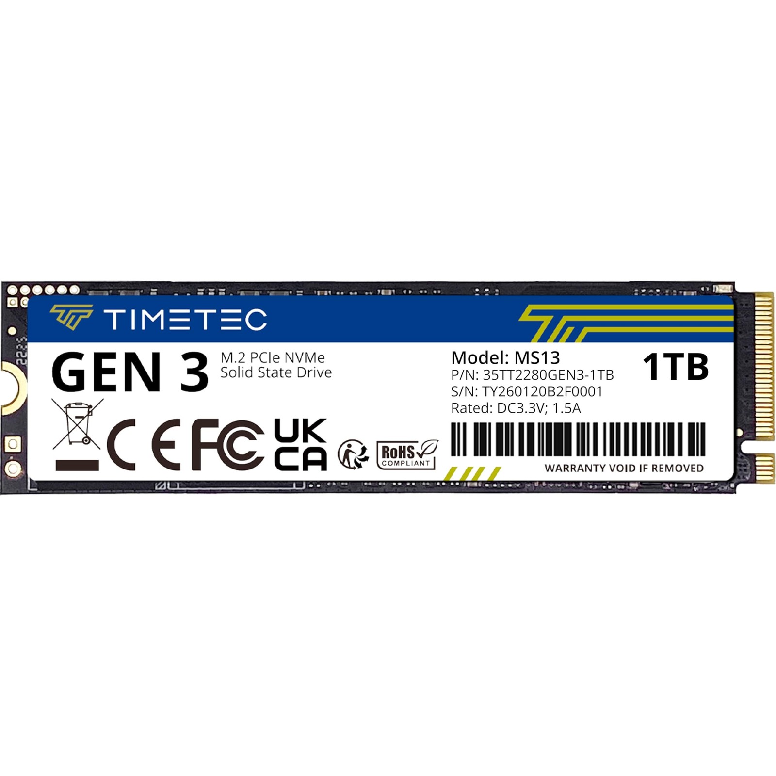 Timetec 1TB SSD NVMe PCIe Gen3x4 8Gb/s M.2 2280 3D NAND High Performance SLC ...