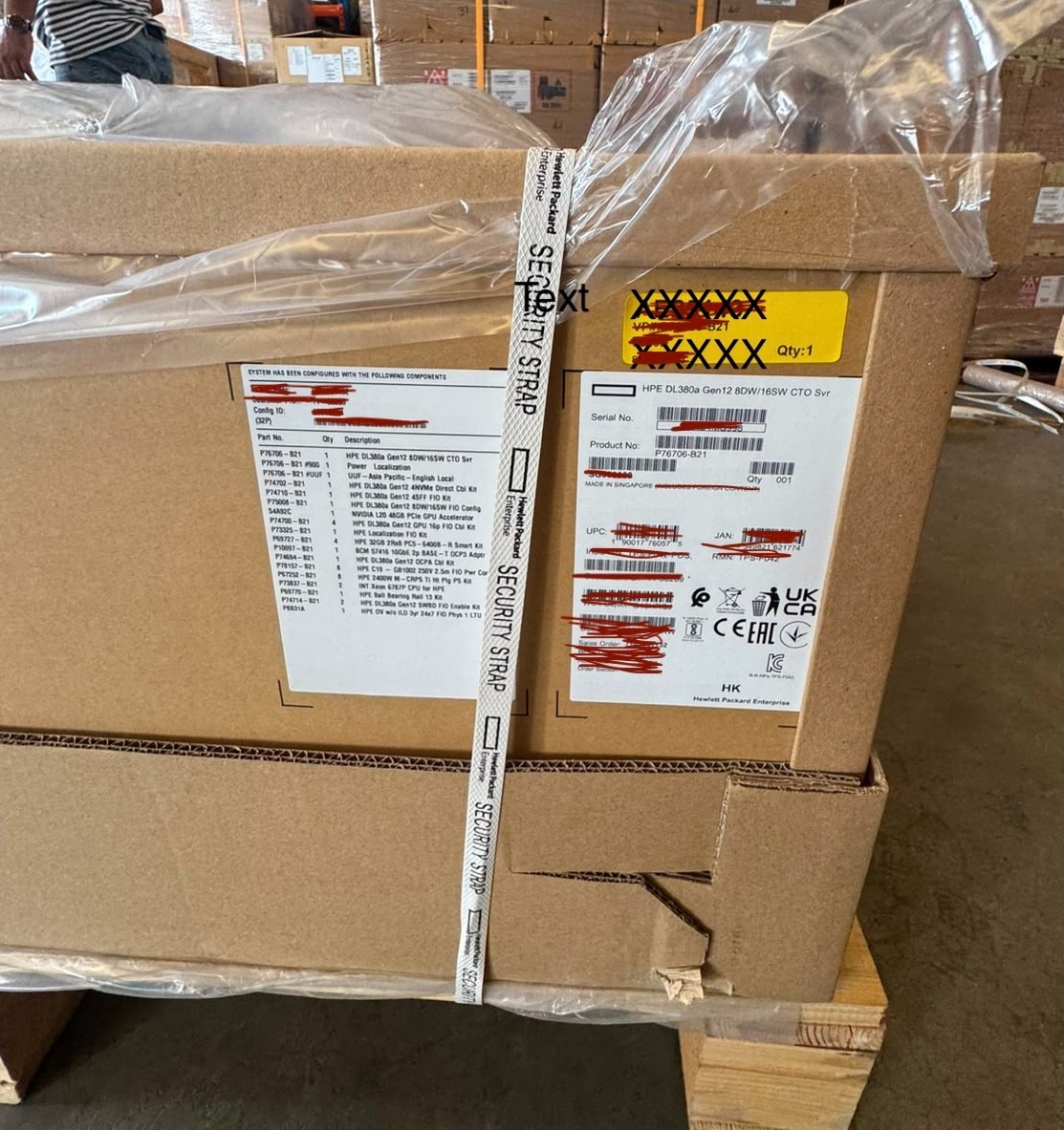 HPE ProLiant Compute DL380a Gen12 GPU SERVER 8DW/16SW 2P XEON 6787P 86-Core 4U