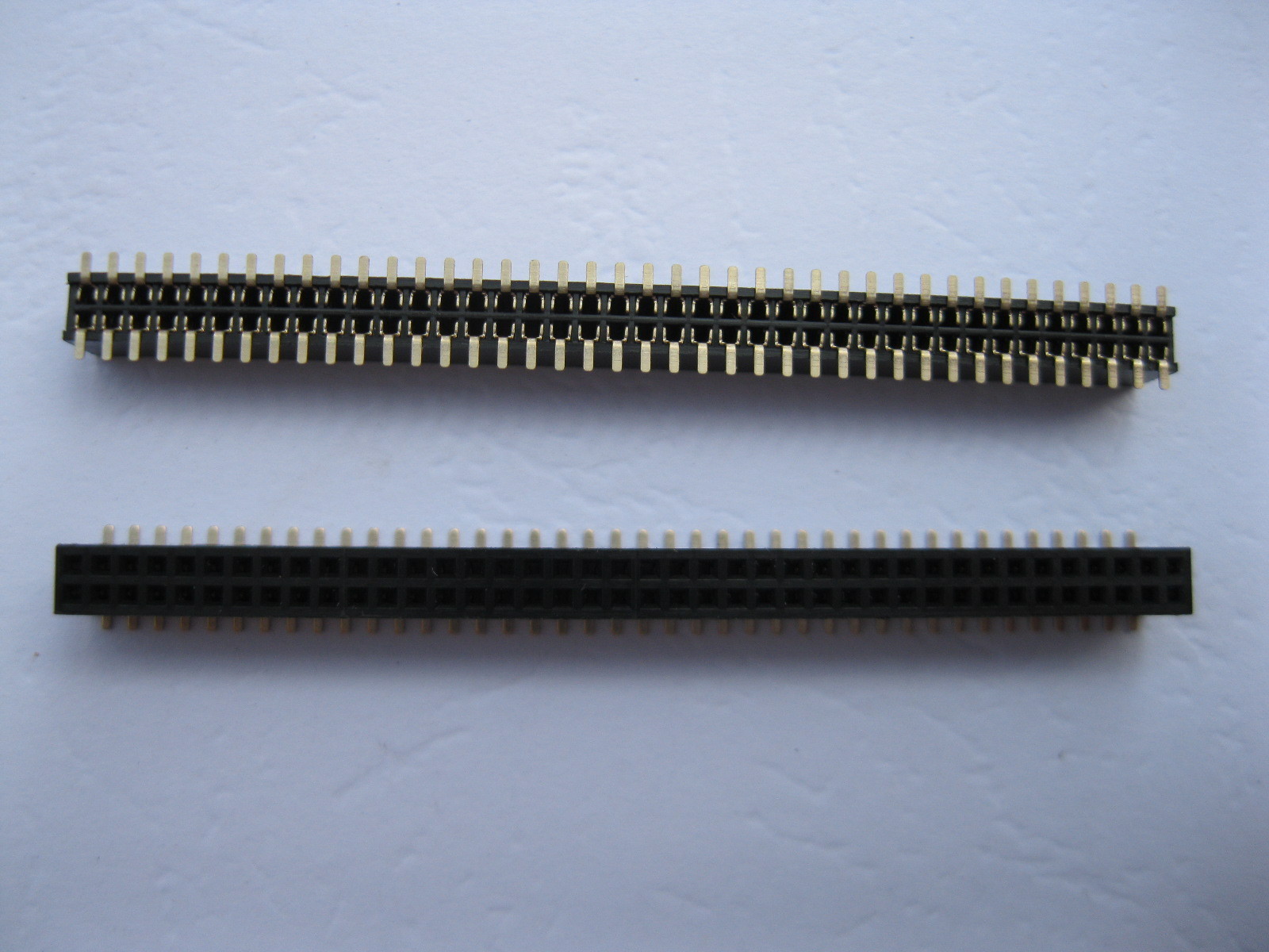50 pcs SMD SMT 1.27mm 80pin Female Pin Header Double Row Strip Gold Plated New