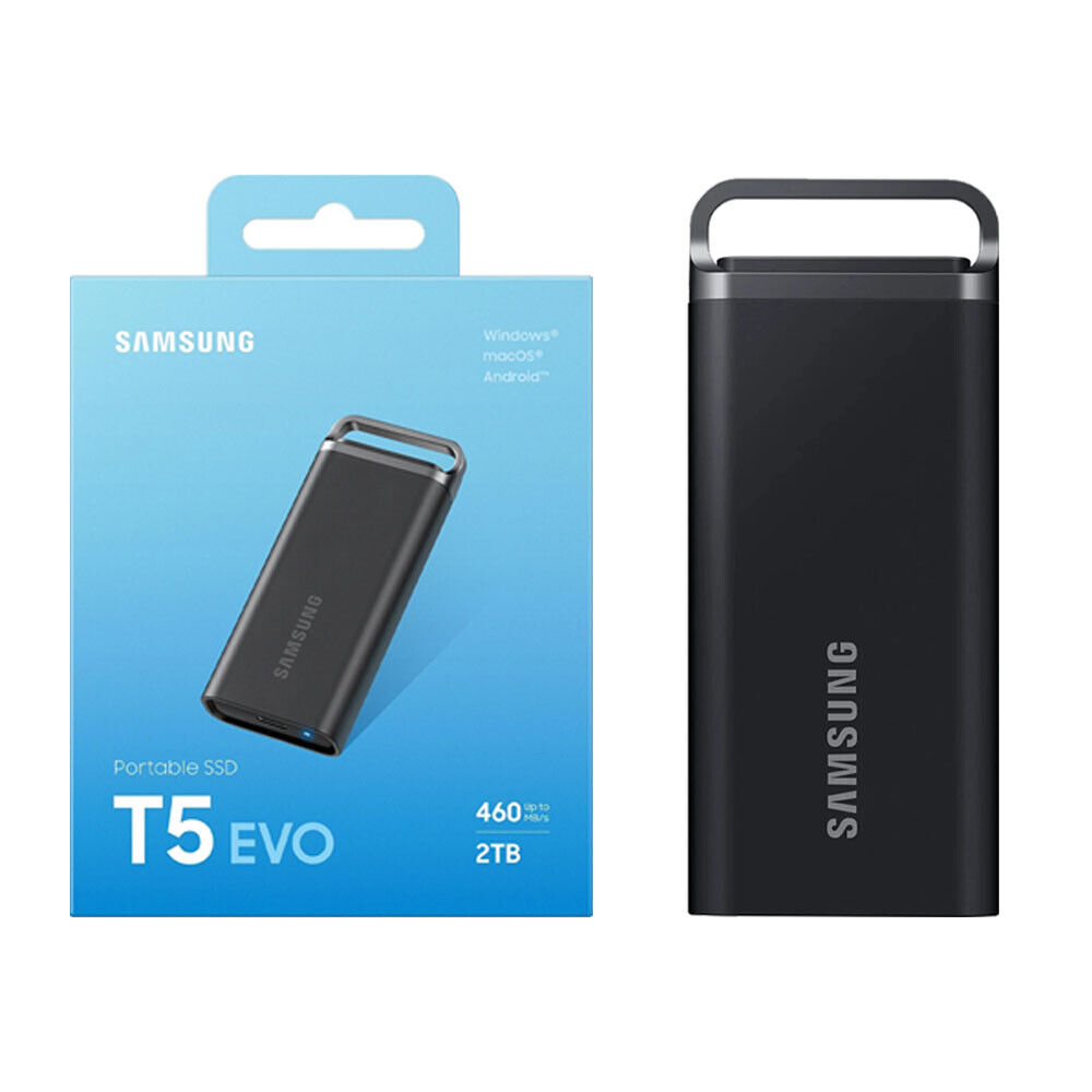 Samsung T5 EVO Portable SSD 2TB 4TB 8TB Type-c USB3.2 External Solid State Drive
