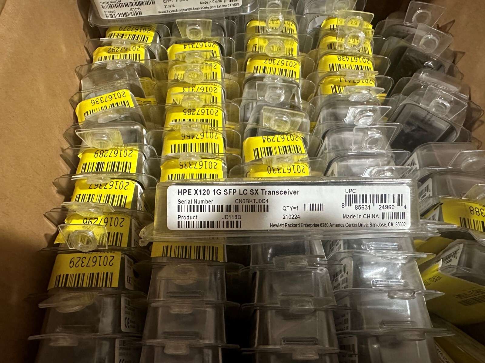 JD118B HPE X120 1G SFP LC SX Transceiver  - Brand New Sealed