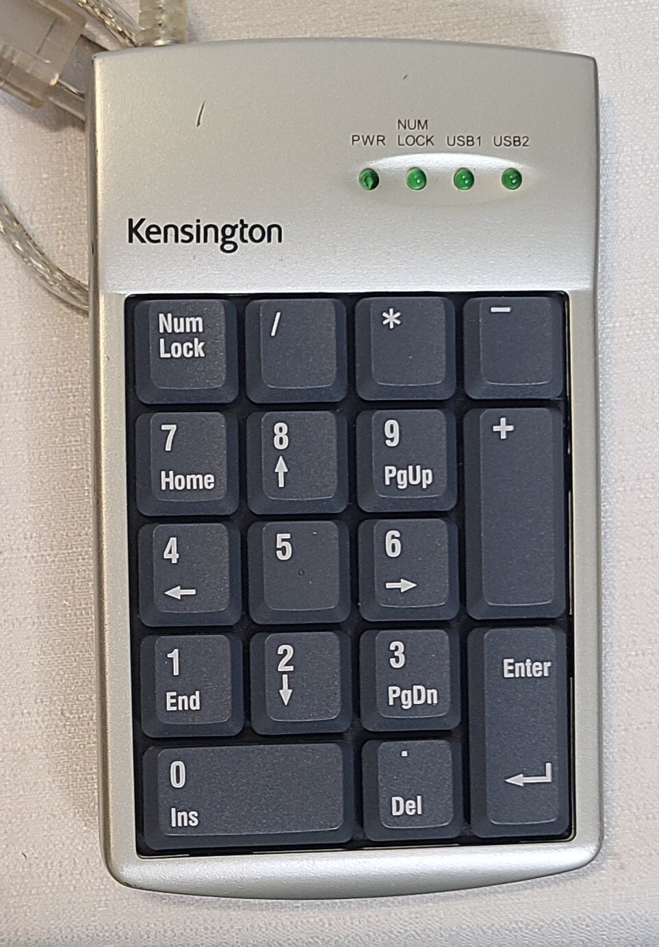 Kensington Pocket Wired KeyPad with 2-Port USB Hub, Model #33006