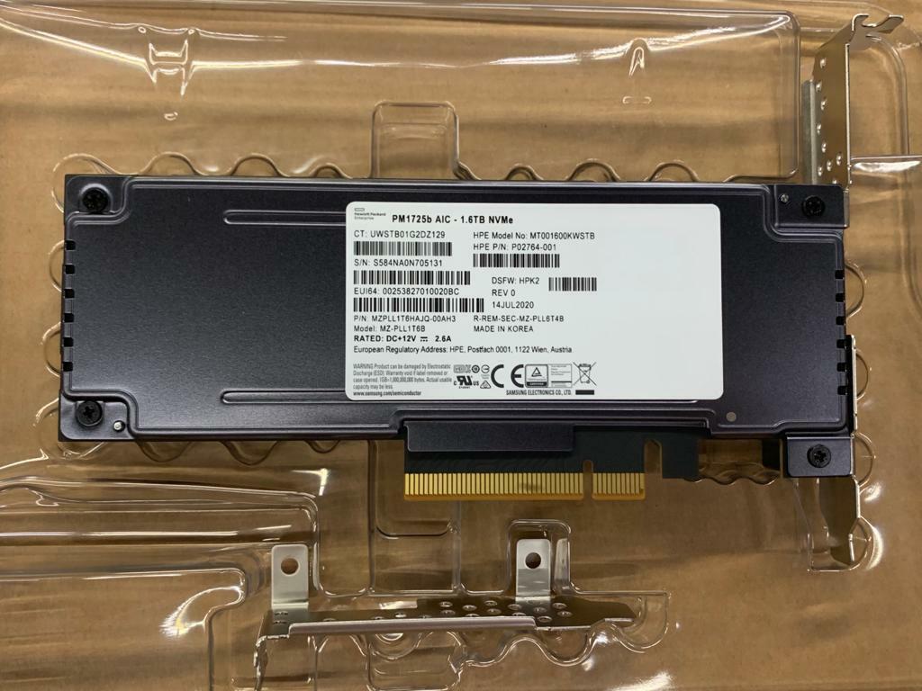 1.6TB Samsung PCIE SSD PM1725B HHHL AIC MZPLL1T6HAJQ-00AH3 TLC/3DWPD/8.76PBW