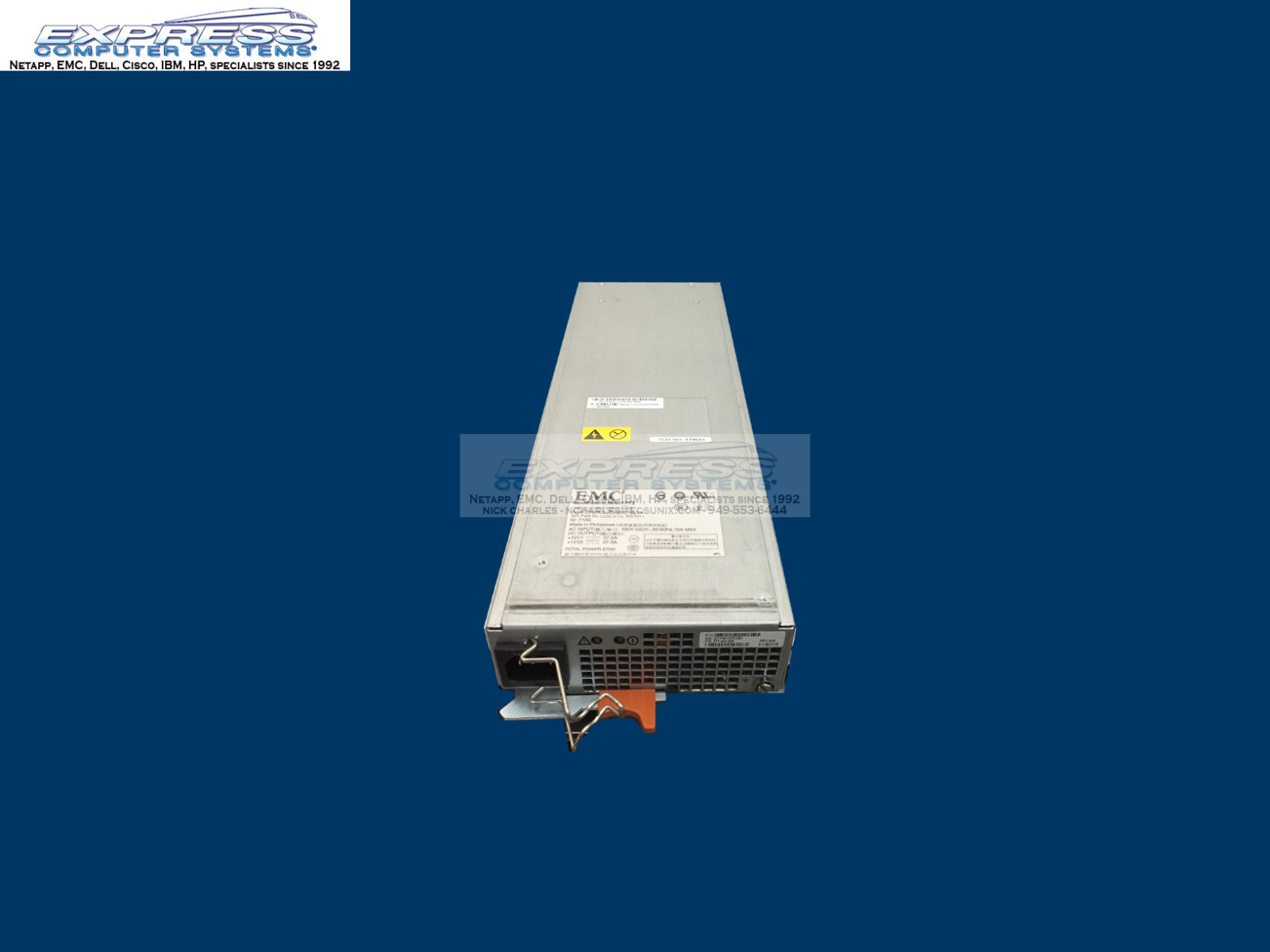 EMC 071-000-529 875W AC PSU AC/DC DUAL P/S Power Supply VNX5500 VNX5300 VNX5100