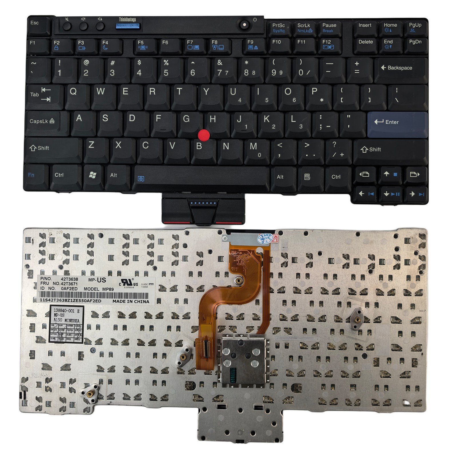 X200 X201 Non-Backlit Keyboard with TrackPoint for ThinkPad X200s X200T X201s