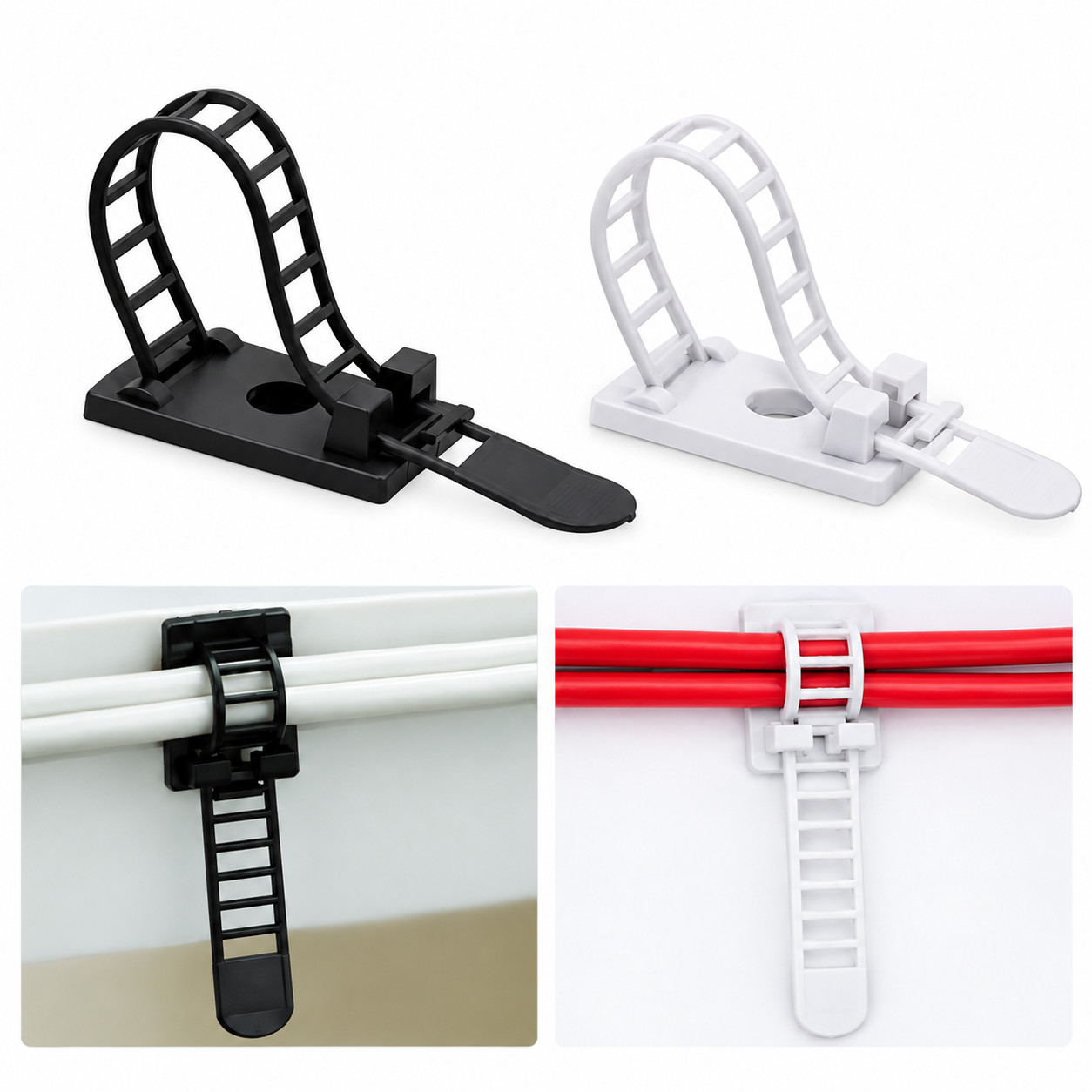 Adjustable Cable Organizer Wire Winder Clip Earphone Mouse Keyboard Cord Holder