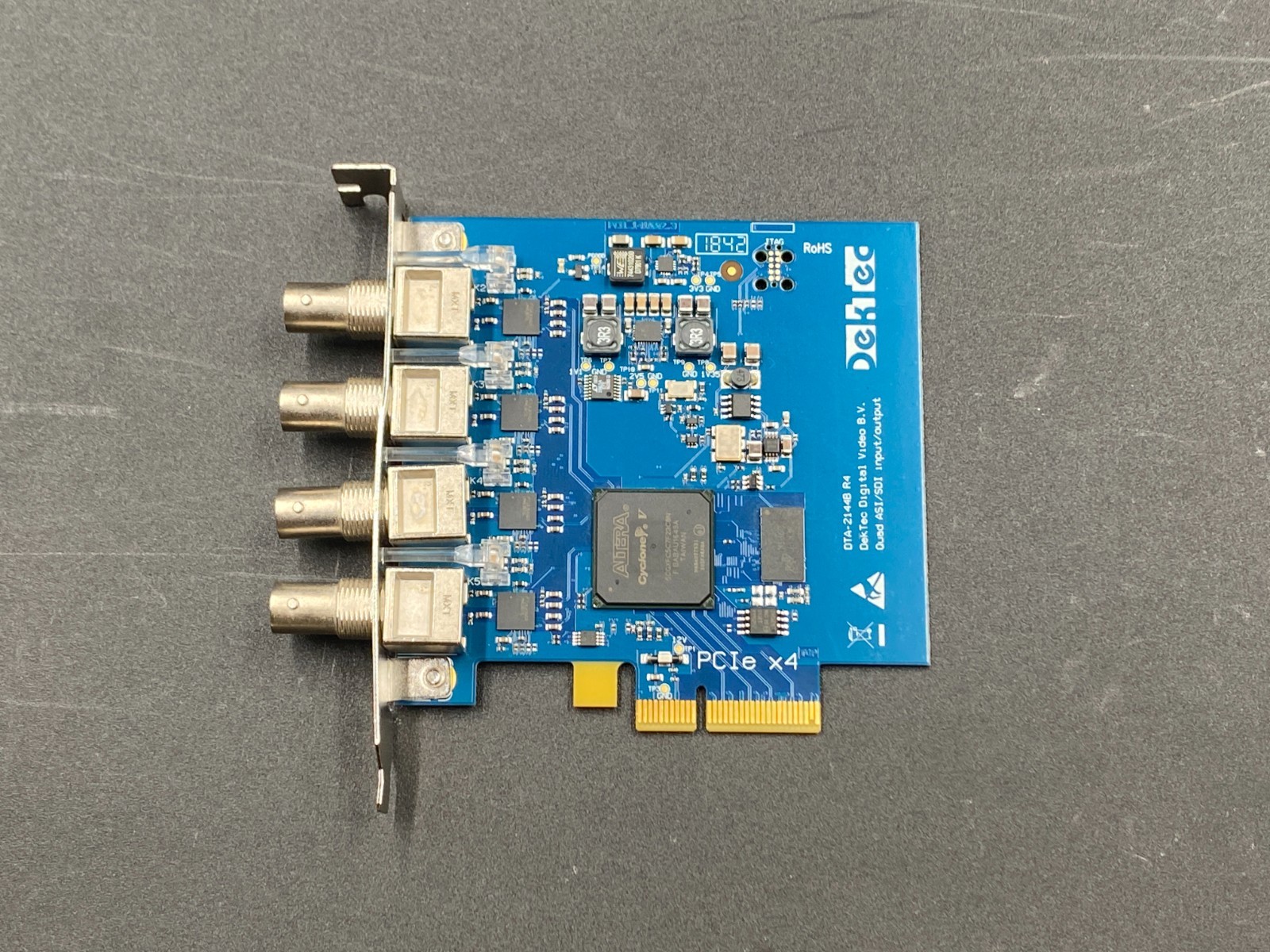 DEKTEC DTA-2144B QUAD ASI/SD-SDI INPUT/OUTPUT PCIe x4 PORTS *WORKING*