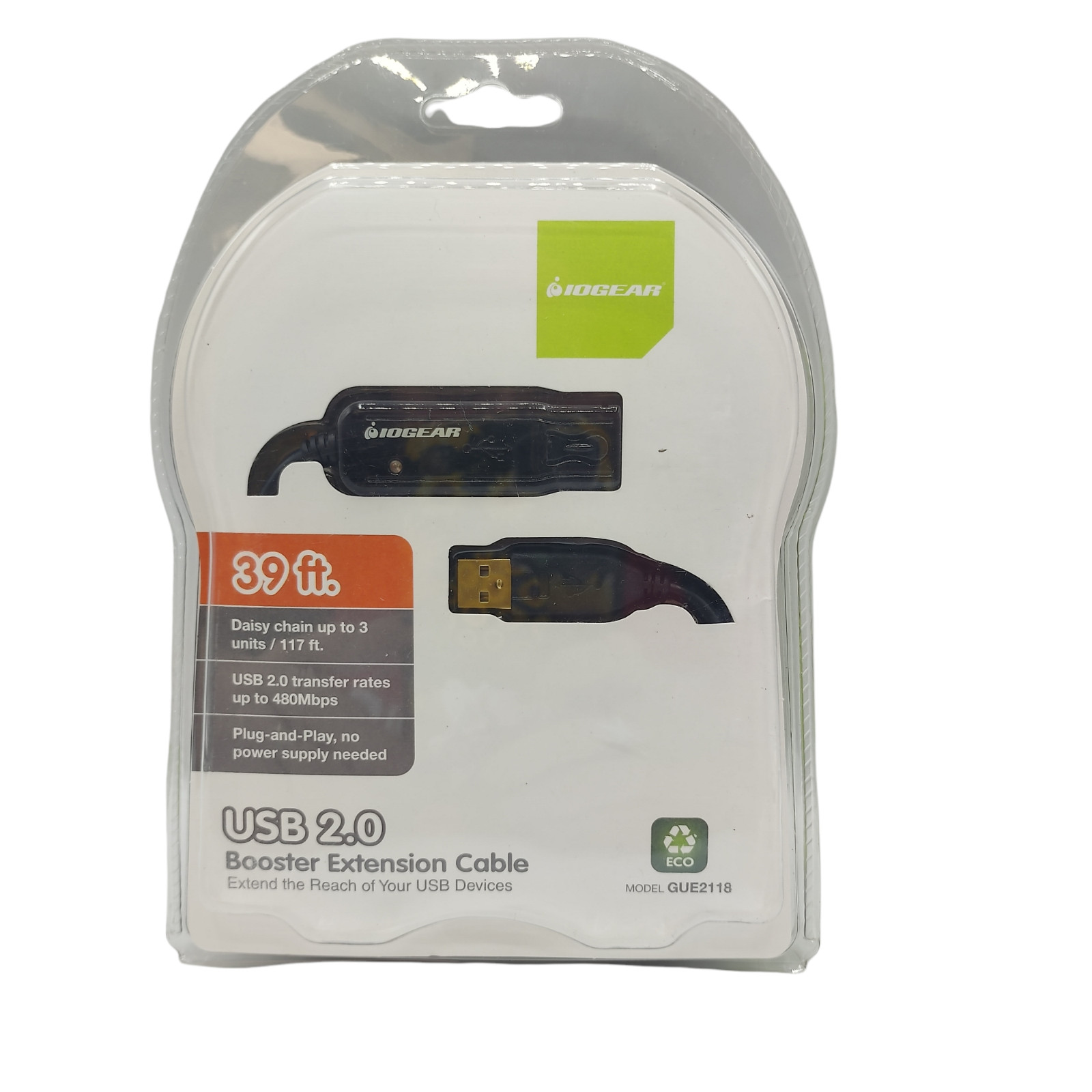 (NEW) IOGEAR GUE2118 39ft. USB 2 Booster Extension Daisy Chain Plug And Play