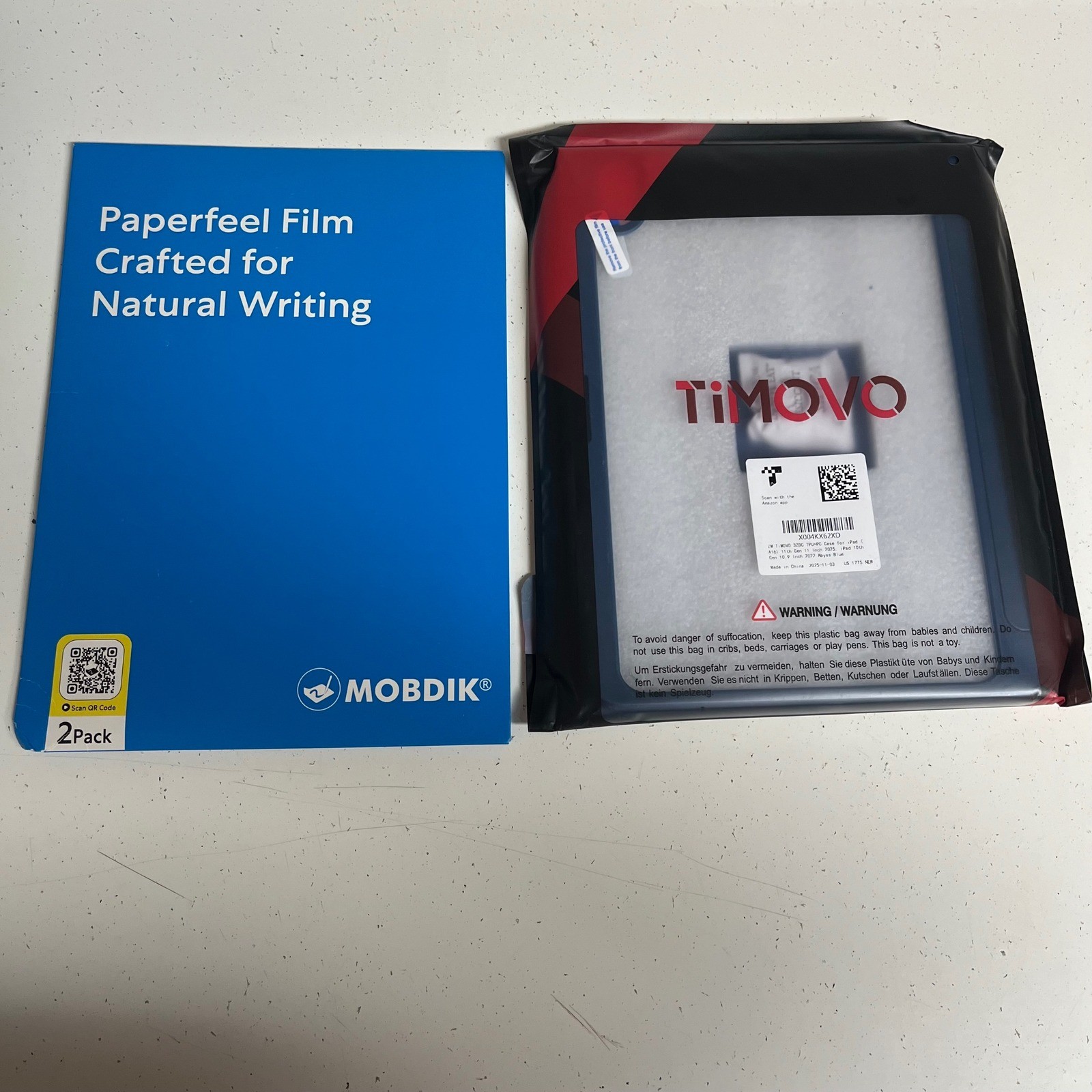 NEW Ipad Paper feel Screen protecter & Dark Blue Case