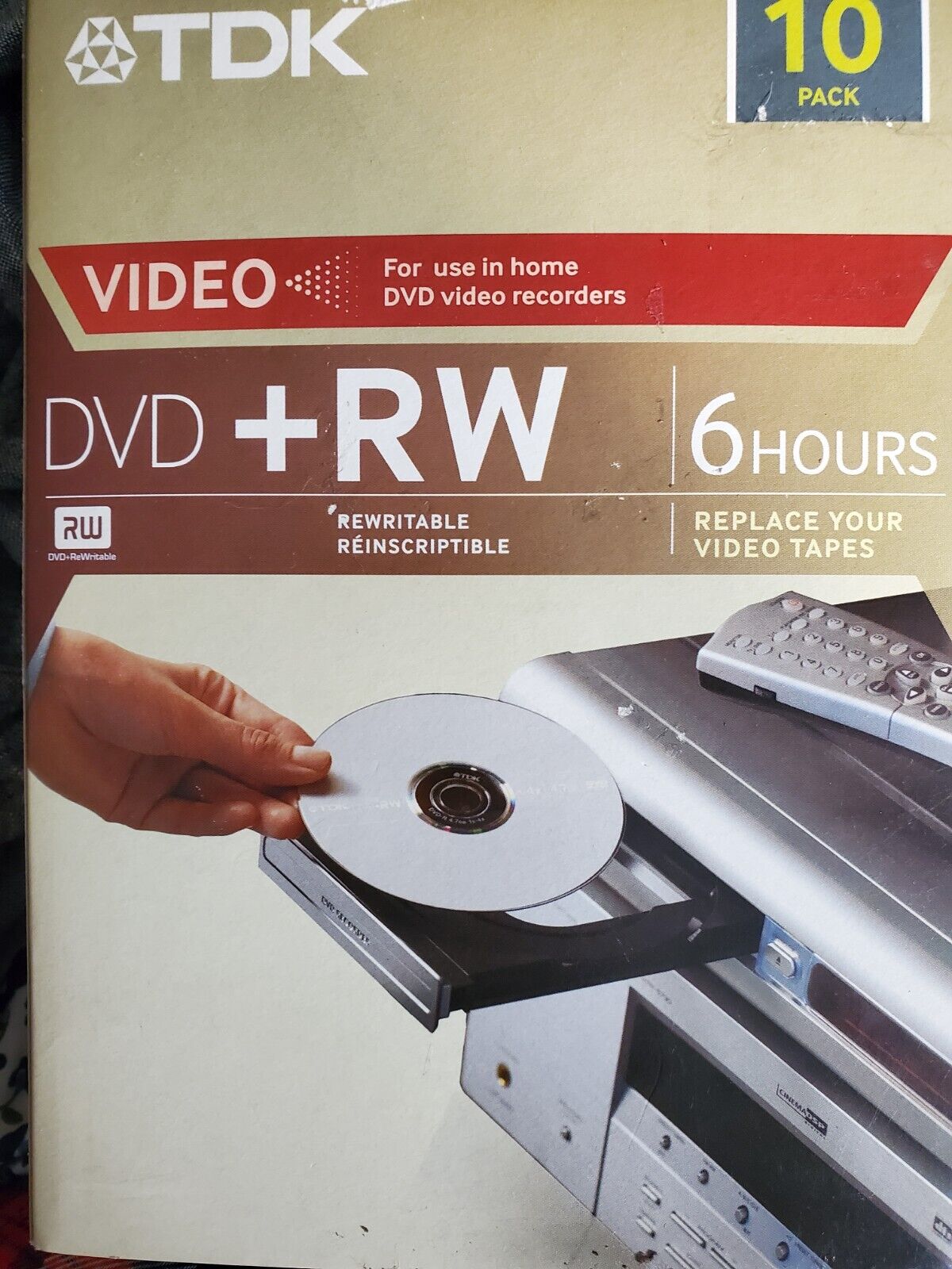 NEW TDK DVD -RW 10 Pack 1.4x 4.7 GB/GO Rewritable Discs 6 Hours Video