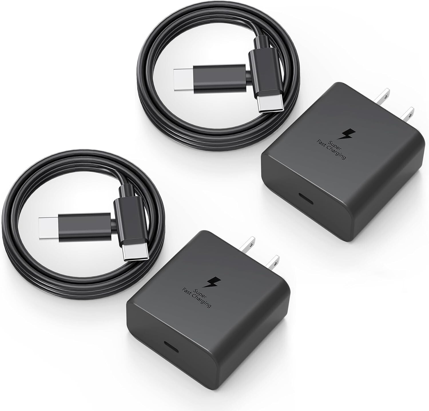 2Pack 45W 20V USB C Fast Charging Block For Galaxy S21+/ S21/ S21 Ultra/ S21 FE
