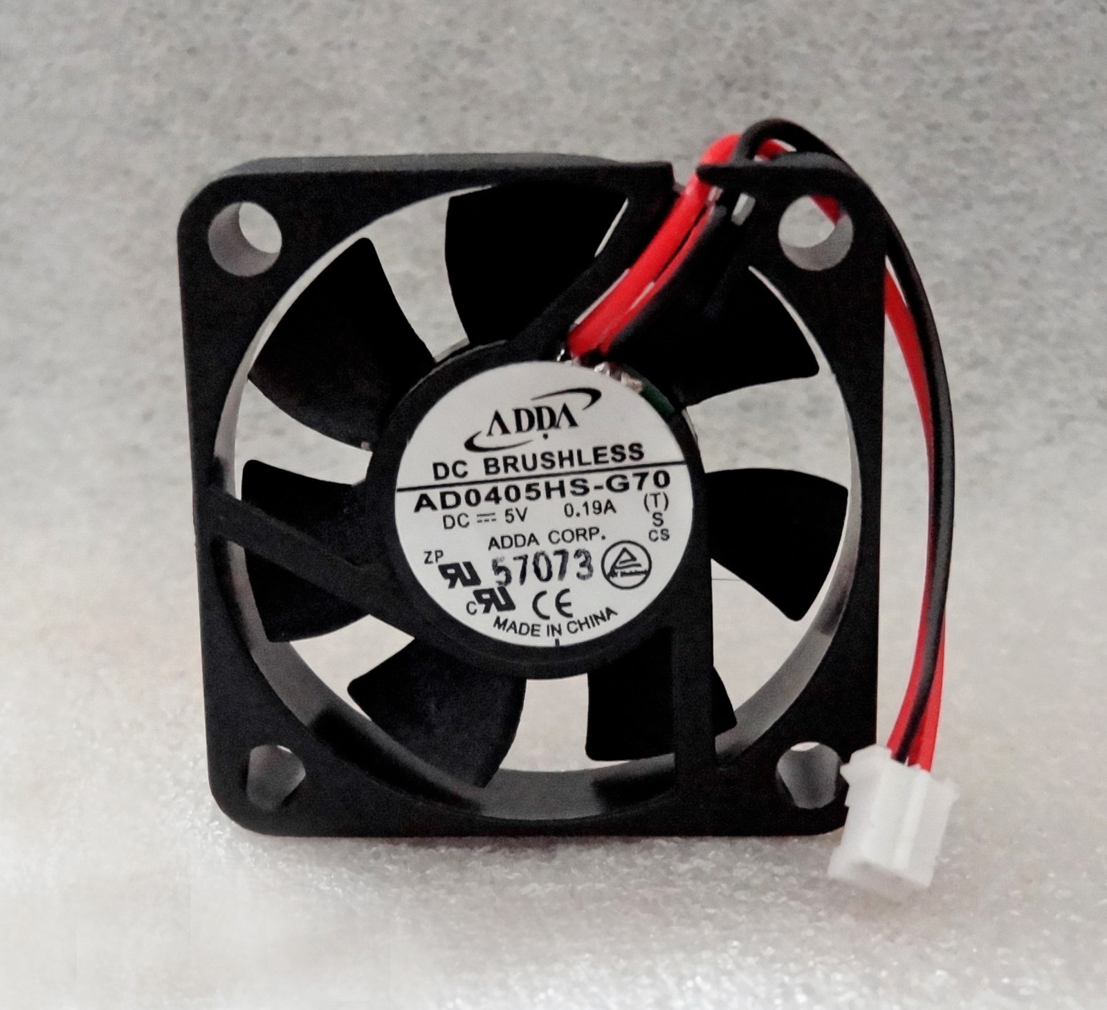 ADDA 40mm x 10mm Fan 5V DC Mini 2 Pin Connector (JST PH 2.0) AD0405HS-G70