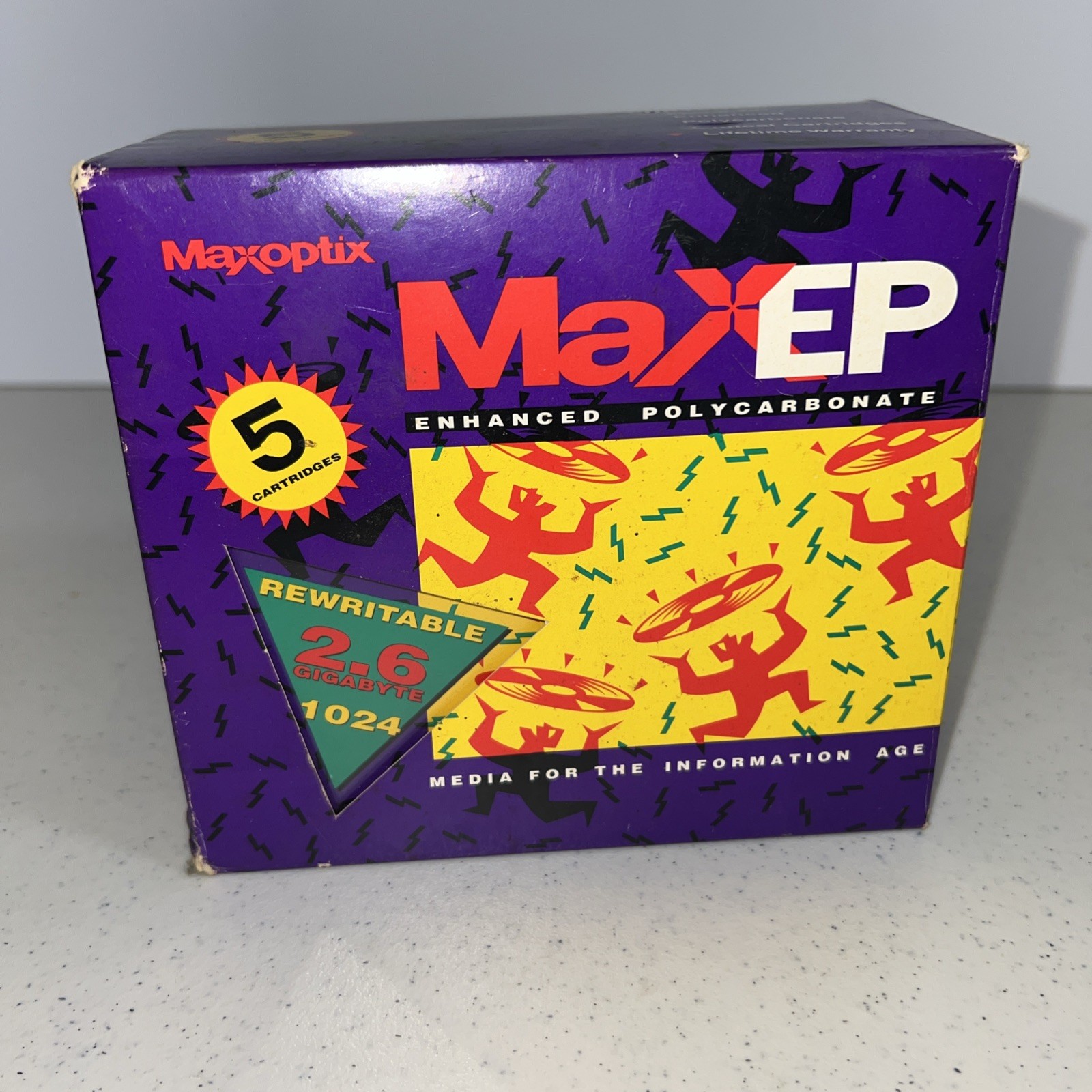 Maxoptix Formatted Erasable Optical Cartridge 2.6 GB NIB 3015385RW