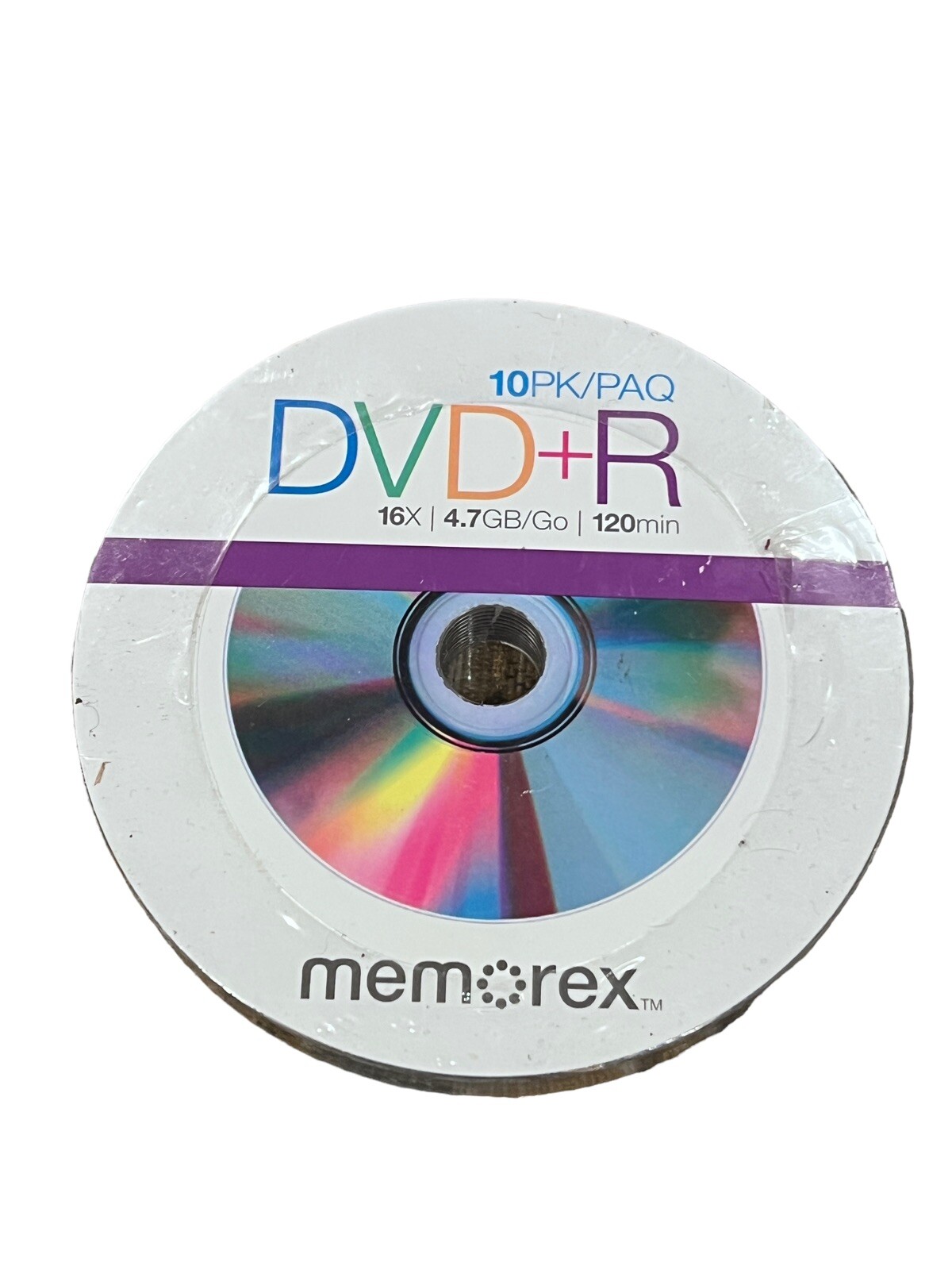 New Memorex 10 Pack DVD+R 16x 4.7GB 120 Min Recordable Blank Media Sealed