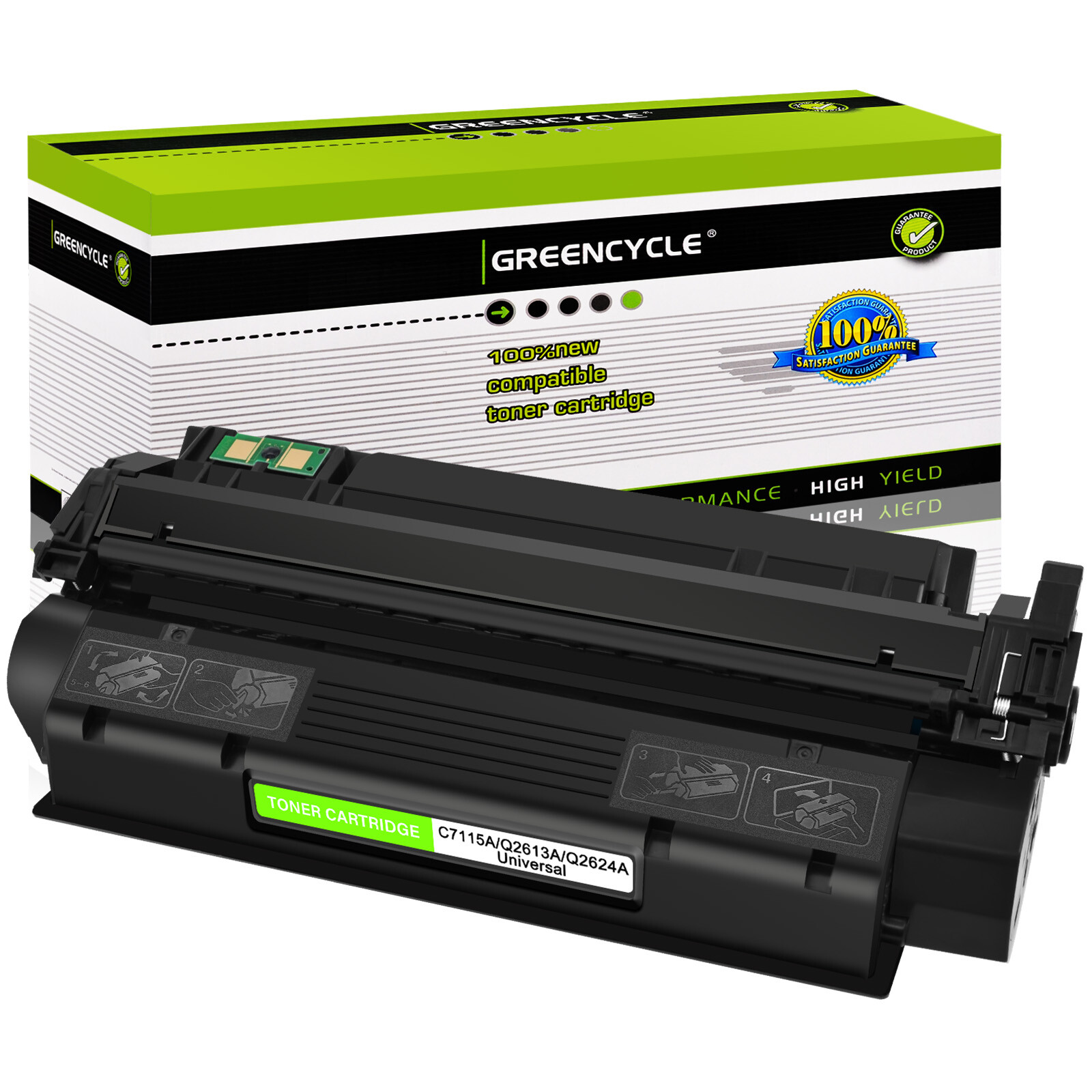 GREENCYCLE Q2613A Toner Cartridge Compatible with HP LaserJet 1300 1300n 1300xi