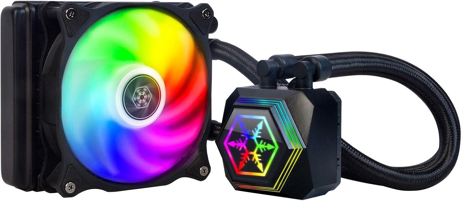 SILVERSTONE SST-PF120-ARGB Permafrost 120mm AIO CPU Liquid Cooler (Read)