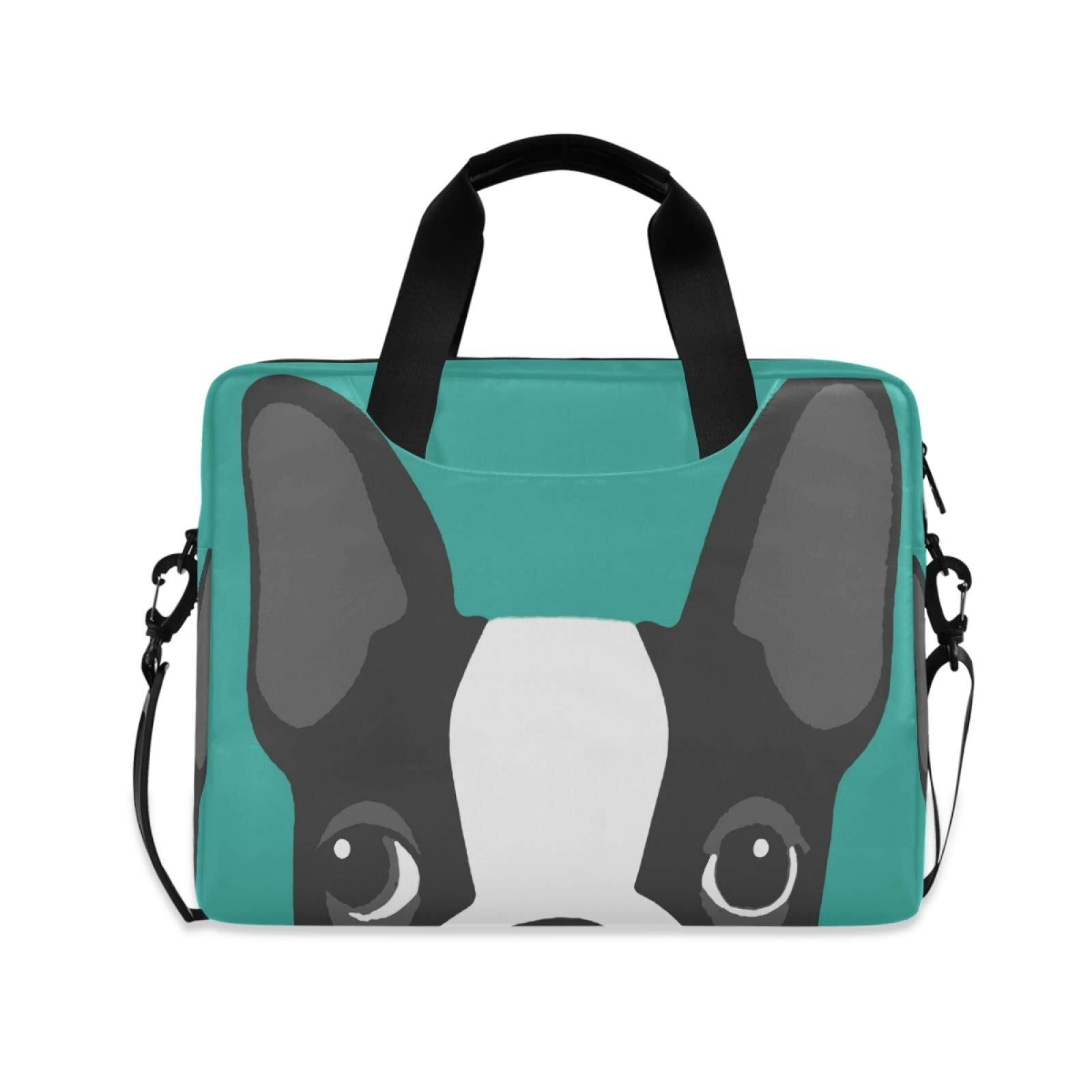 Laptop Shoulder Bag Boston Terrier Dog Portable Laptop Sleeve Case with Strap...