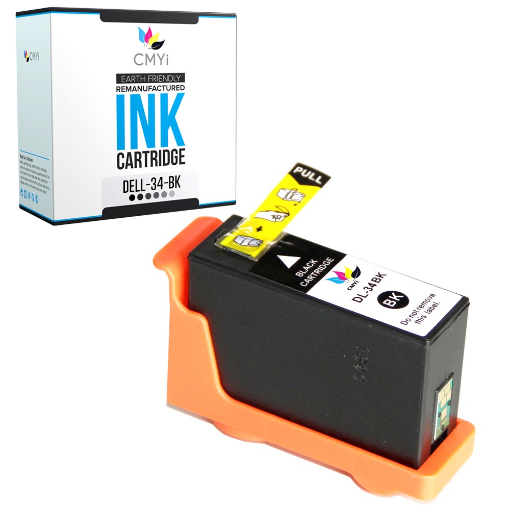 1-Pack Compatible CMYi Series 34 Black Ink Cartridge fits Dell V525w All-In-One