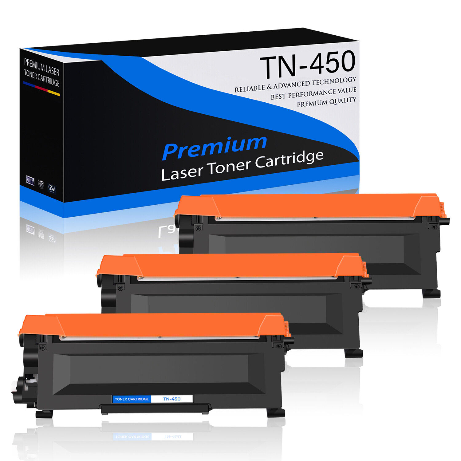 3PK TN450/TN420 Toner Cartridge For Brother HL-2250DN 2270DW 2275DW 2280DW 2242D
