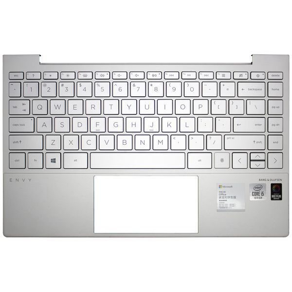New For HP Envy 13-BA 13T-BA Series Palmrest Keyboard Silver Backlit TPN-C145