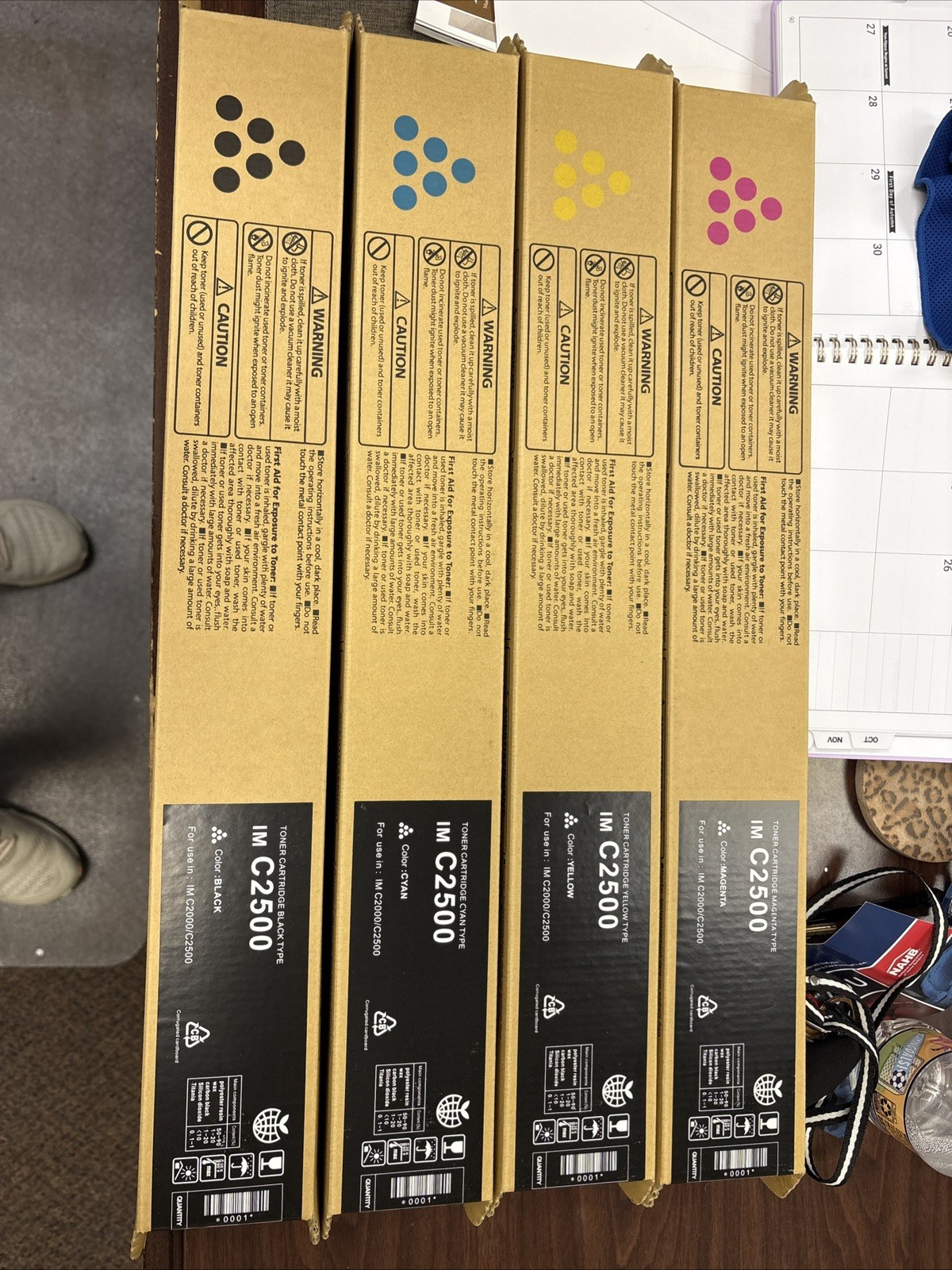 IM C2000/C2500 Compatible Toner Cartridge Replacement 4 Color Set for Ricoh