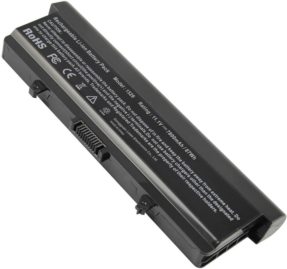 9-Cell 7800mAh Lithium Ion Laptop Battery for Dell Inspiron 1525 1526 1545