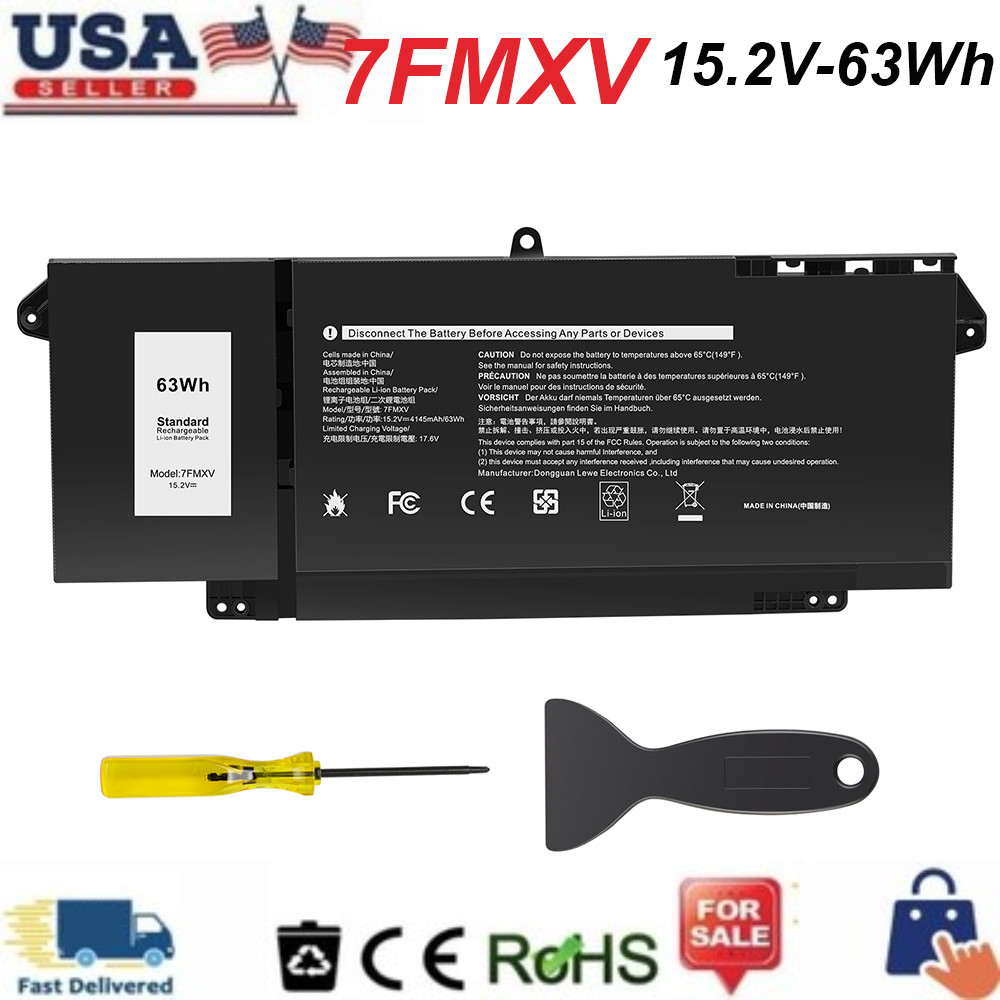 LOT 7FMXV Battery For Dell Latitude 5320 7320 7420 7520 9JM71 TN2GY 4M1JN 15.2V