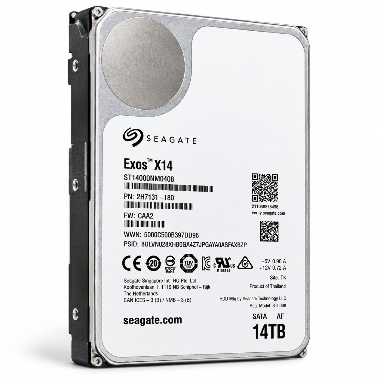 Seagate 14TB Exos X14 7200RPM SATA 6Gb/s 256MB 3.5" Enterprise HDD ST14000NM0408