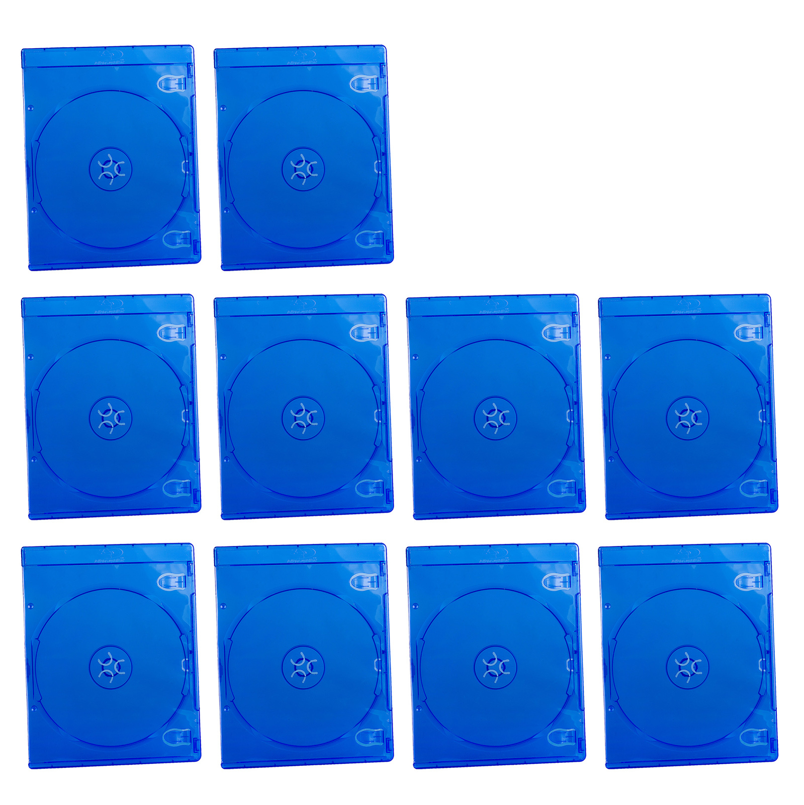 10 Pack Blu-ray DVD CD Disc Storage Holder 7mm Slim Case Space Saving Organizer