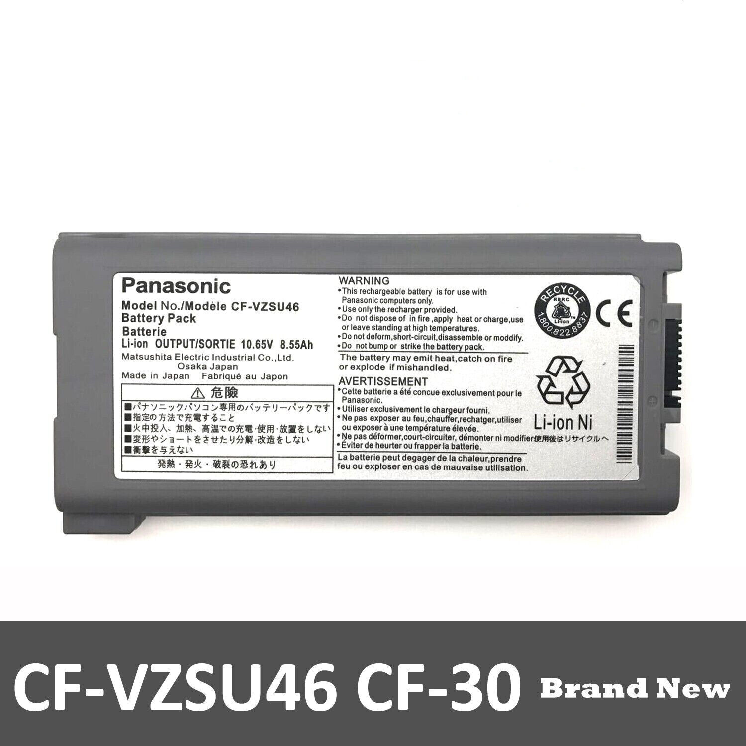 Genuine CF-30 Battery For Panasonic Toughbook CF-30F CF-31 MK2 CF-53 CF-VZSU72U