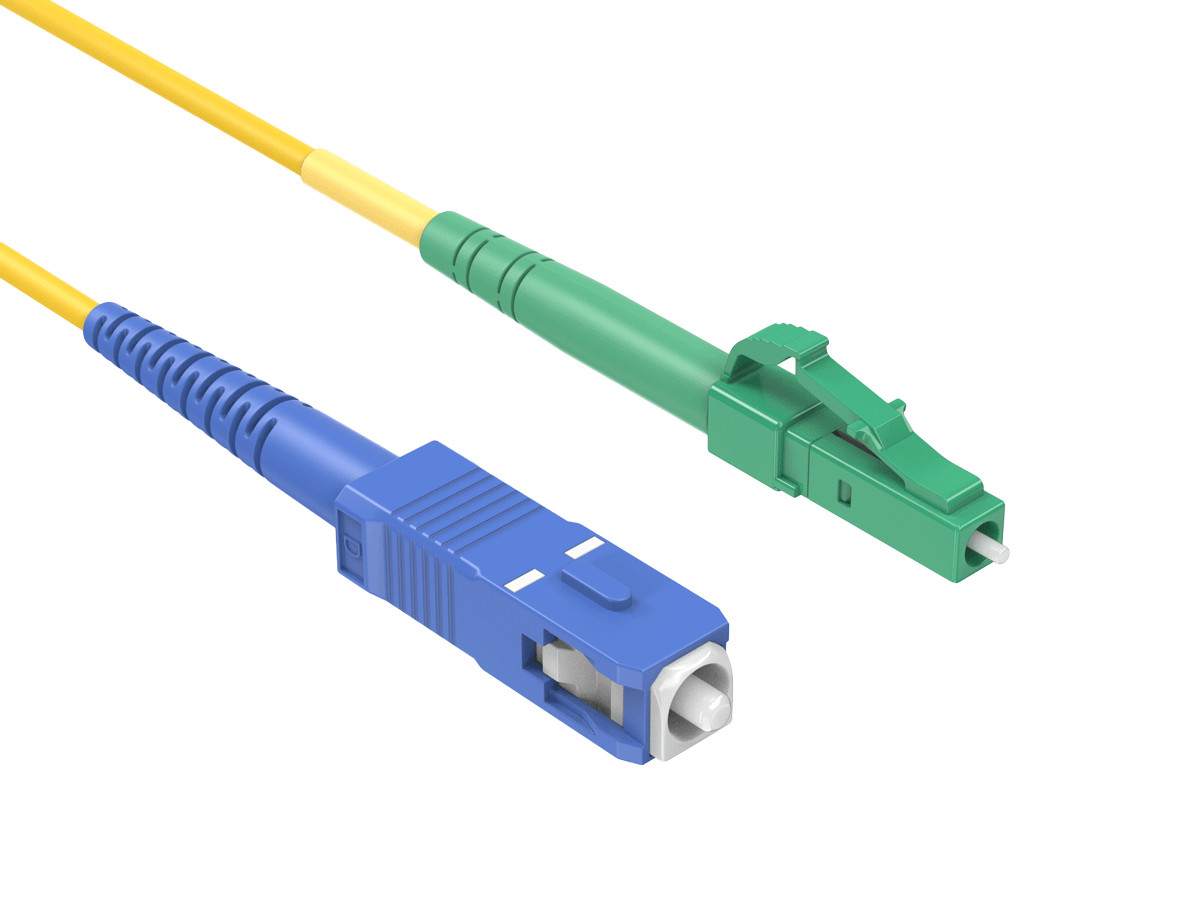 3m OS2 LC/APC TO SC/UPC Simplex Corning Fiber Optic Cable SingleMode 9/125 OF...