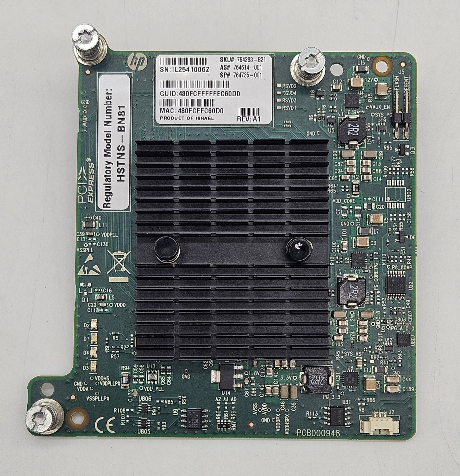 HP Infiniband 544+M 2-Port 10/40GB FDR/EN Mezzanine Adapter 764735-001
