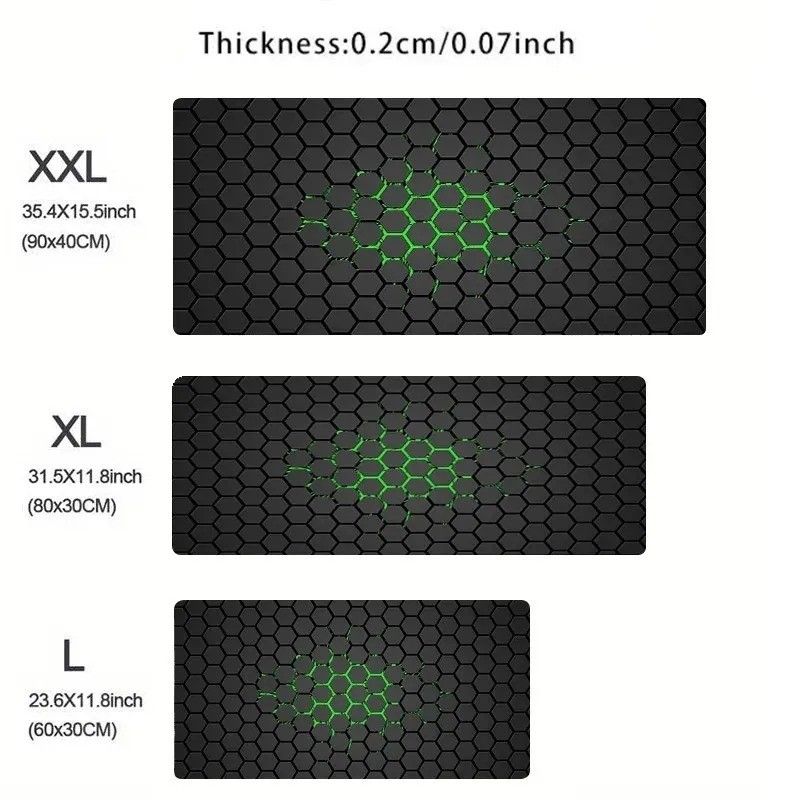 XXL Hexagon Mouse Pad Gaming Keyboard Mat Large Desk Mousepad Soft Office Table