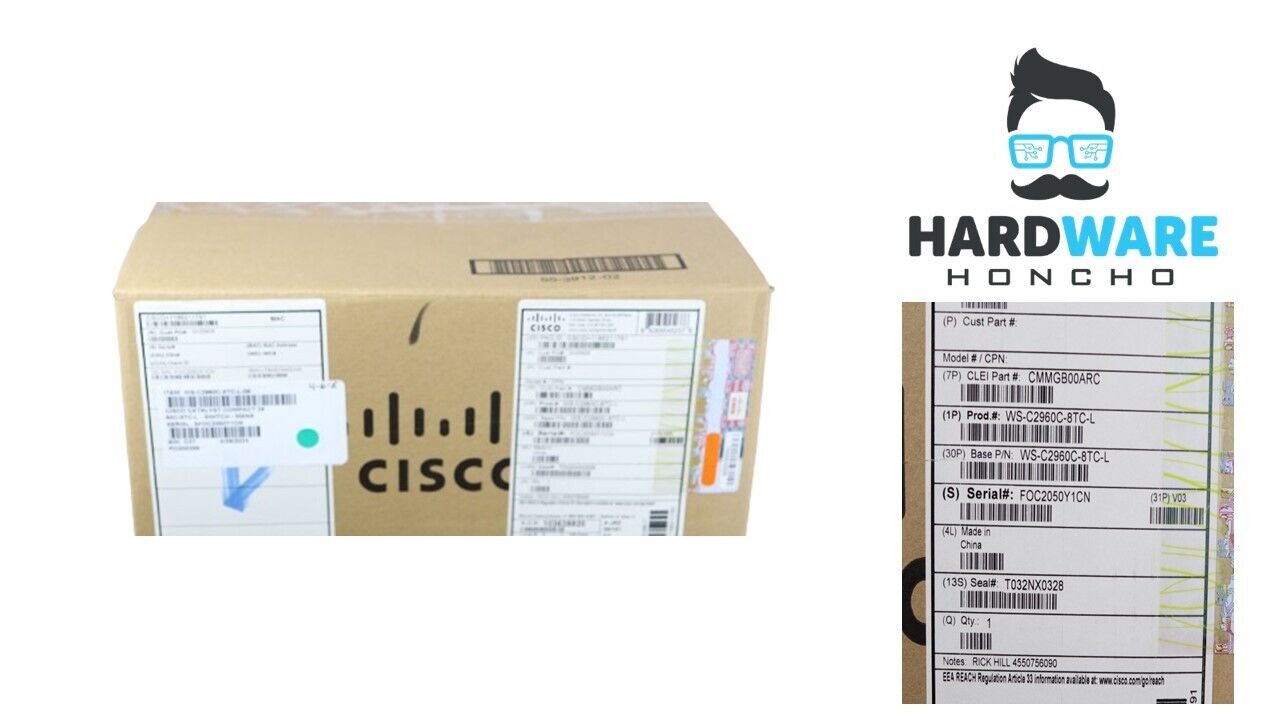 Cisco Catalyst WS-C2960C-8TC-L  Fast Ethernet Managed Network Switch