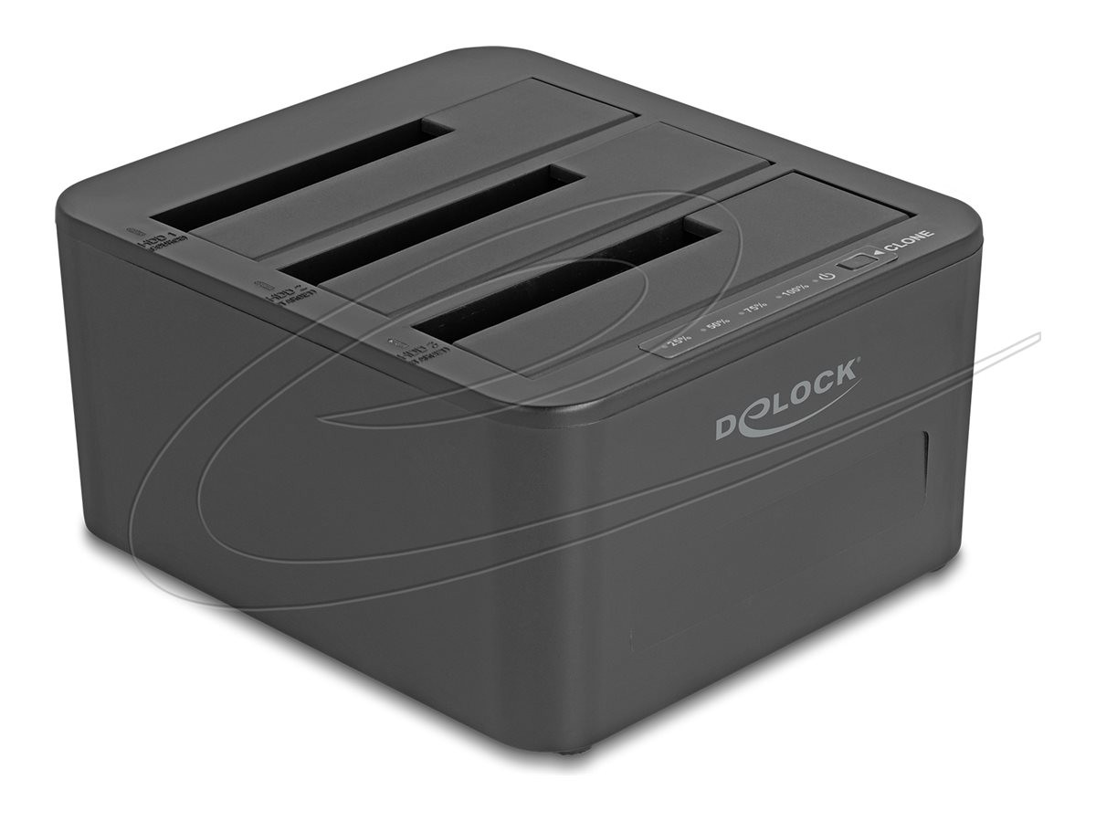 Delock USB Docking Station for 3 x SATA HDD SSD with 1 2 Clone Function 64332