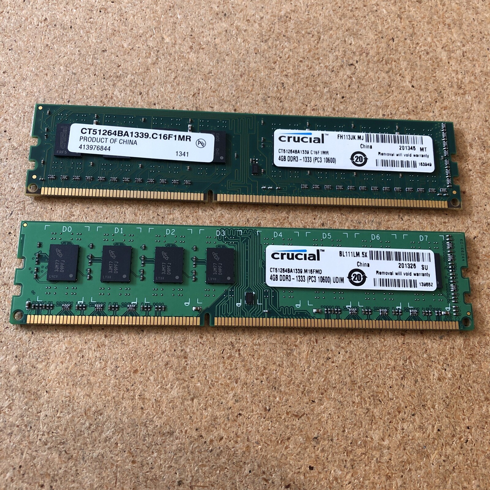 Acer Desktop PC OEM Crucial RAM 8GB (2X 4GB) DDR3 1333 PC3 10600 Memory 240 Pin