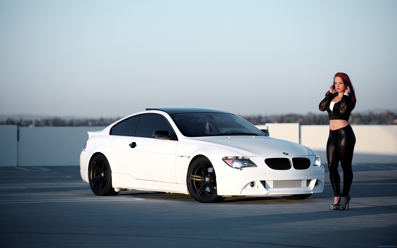 Cars bmw m6 Desk Mat Stitched