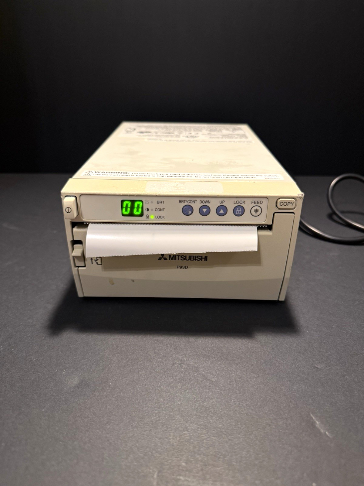 Mitsubishi P93D Thermal Monochrome Printer, Black & White, USB, A6, Portable
