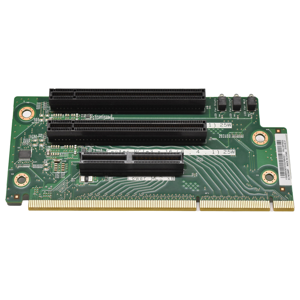 IBM Lenovo Slot Riser Board 2x PCIe x16 1x ML2 x8 Gen3 00KA630
