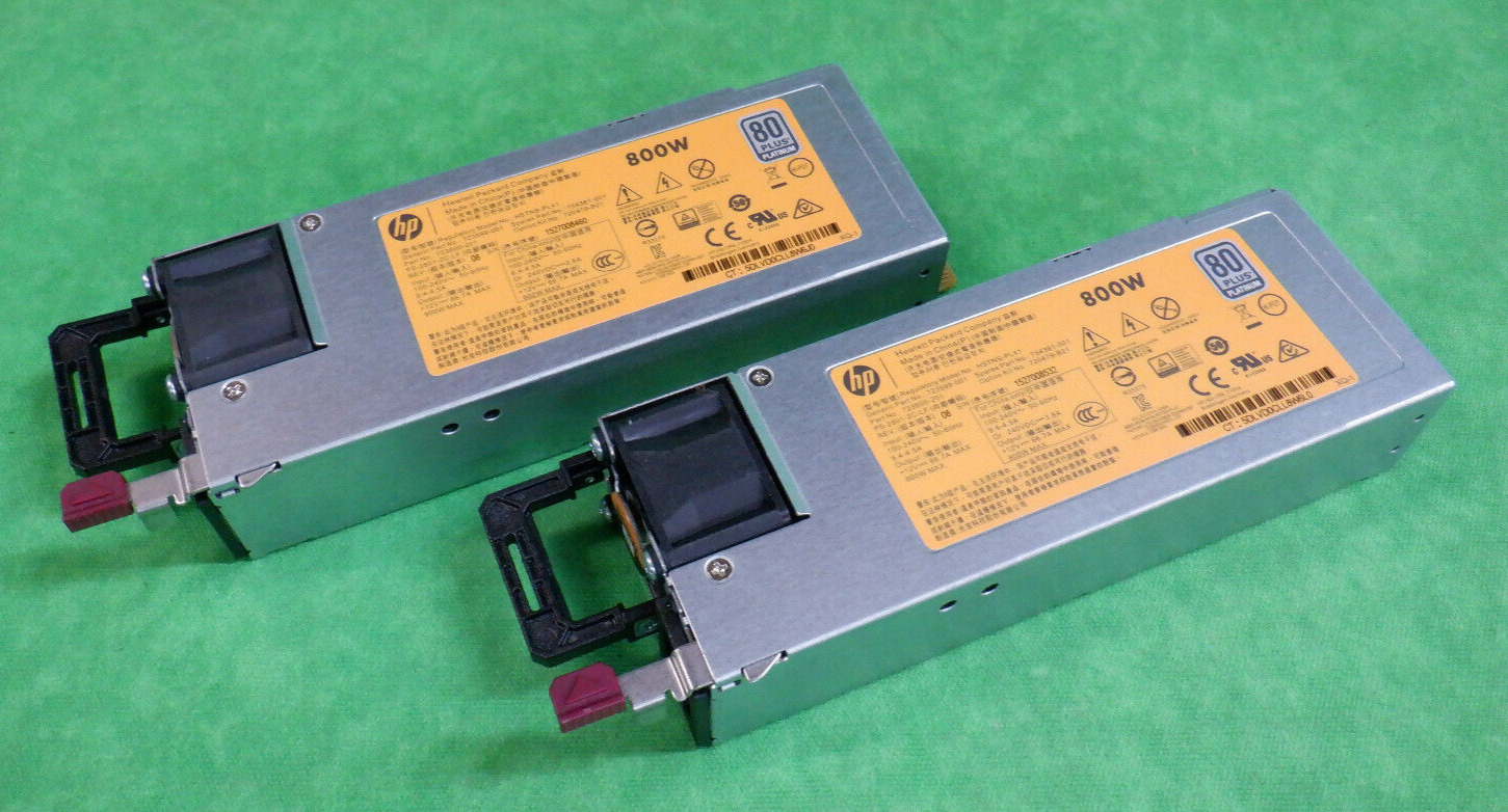 HP HSTNS-PL41 800W Power Supply For DL360 DL380 DL385 G9 723599-001 LOT OF 2 @ B