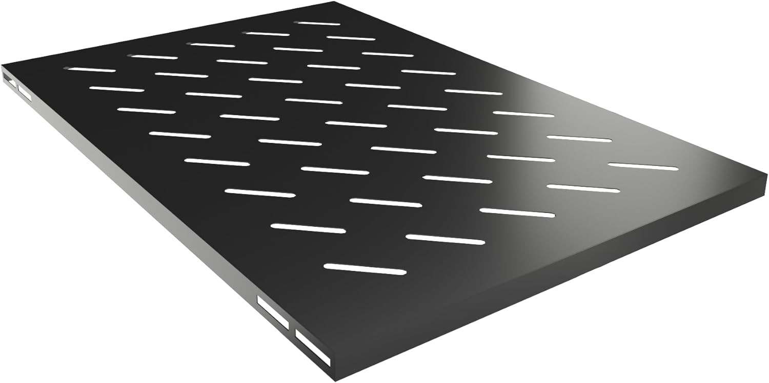 Pack of 2 Pcs Vented Shelves 1U Sturdy Rackmount 28.75-INCH Deep Shelf Tray