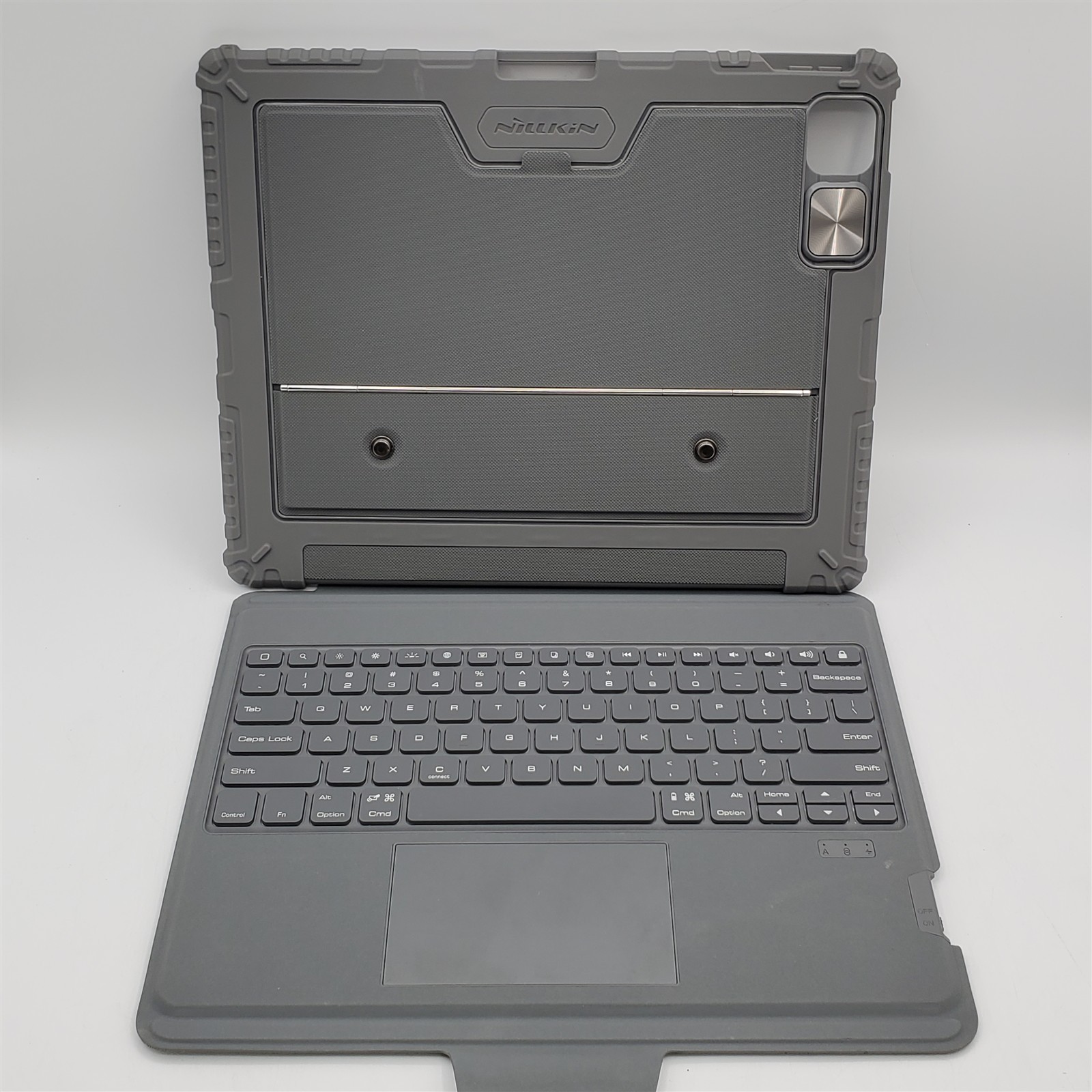 Nillkin Bumper Combo Backlit Keyboard Case iPad Pro 12.9 Air 13 M3 M2 Grey