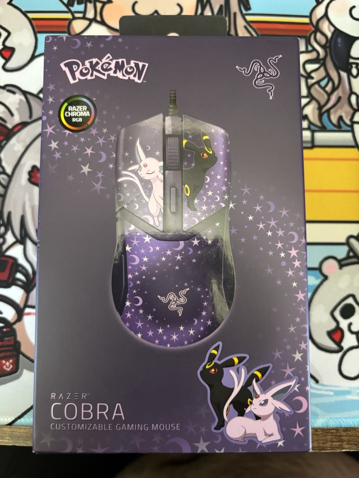 Razer Cobra Espeon & Umbreon Edition Purple/Black Wired USB Optical 8500DPI 6Btn