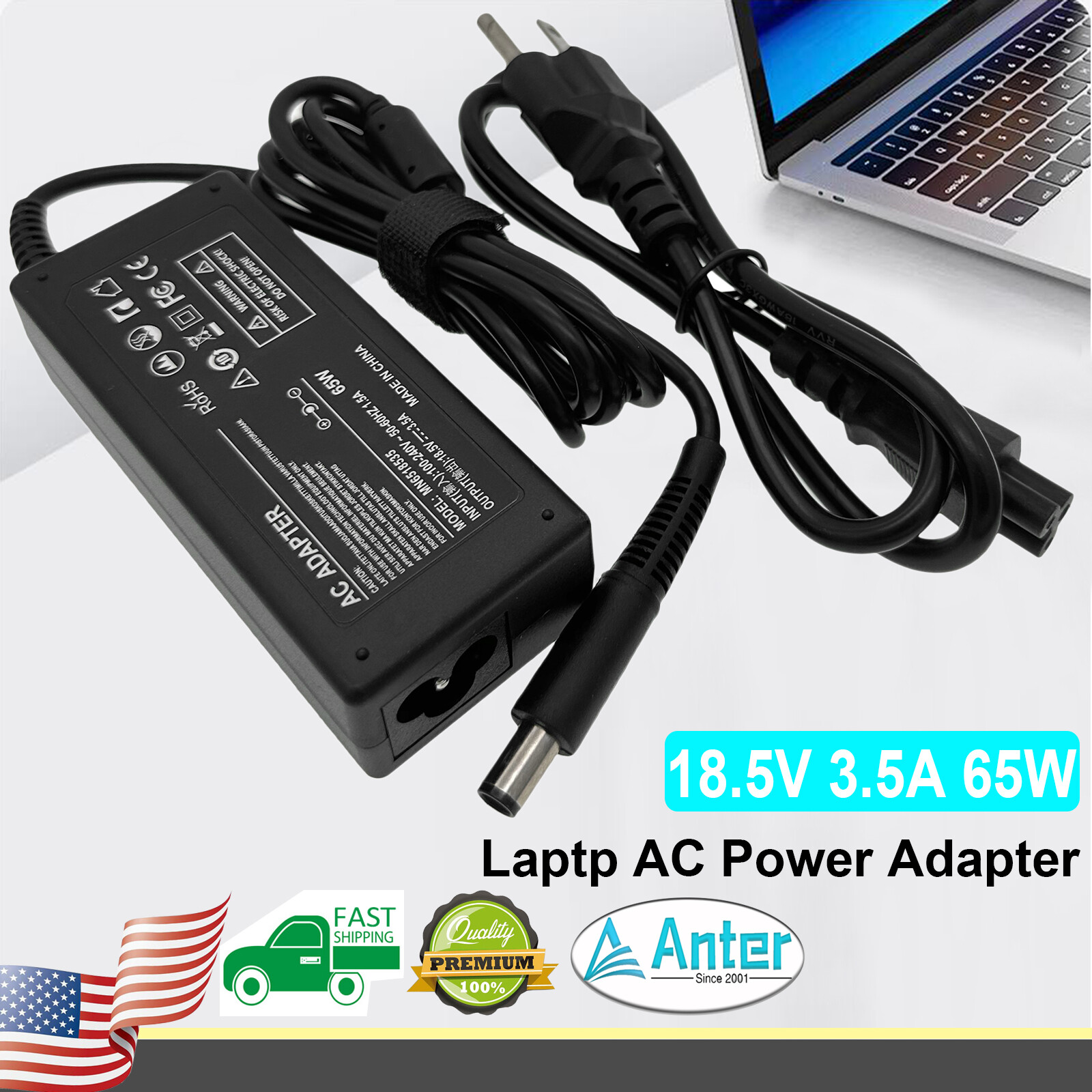 AC Adapter Battery Charger for HP Compaq nc4010 nc4200 Notebook tc4400 Tablet PC