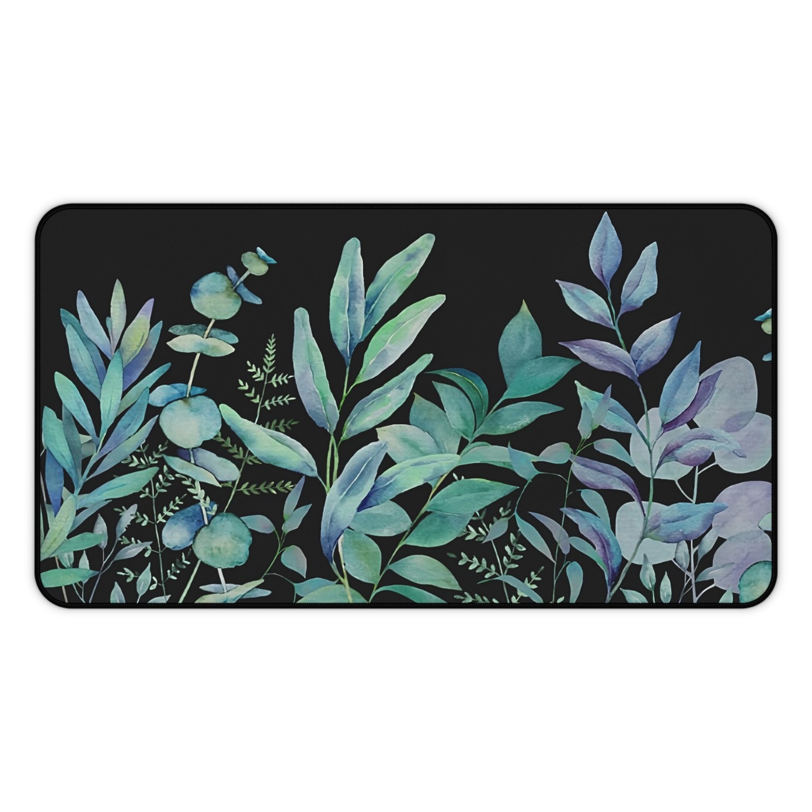 Botanical Plant Desk Mat, Green Leaf Extended Gaming Mouse Pad XXL Large