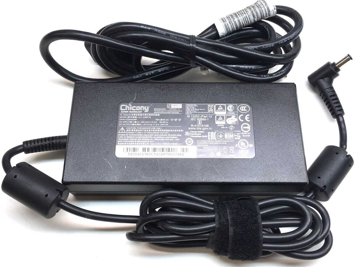 Genuine Chicony Laptop Charger AC Adapter Power Supply A17-230P1B 20V 11.5A 230W